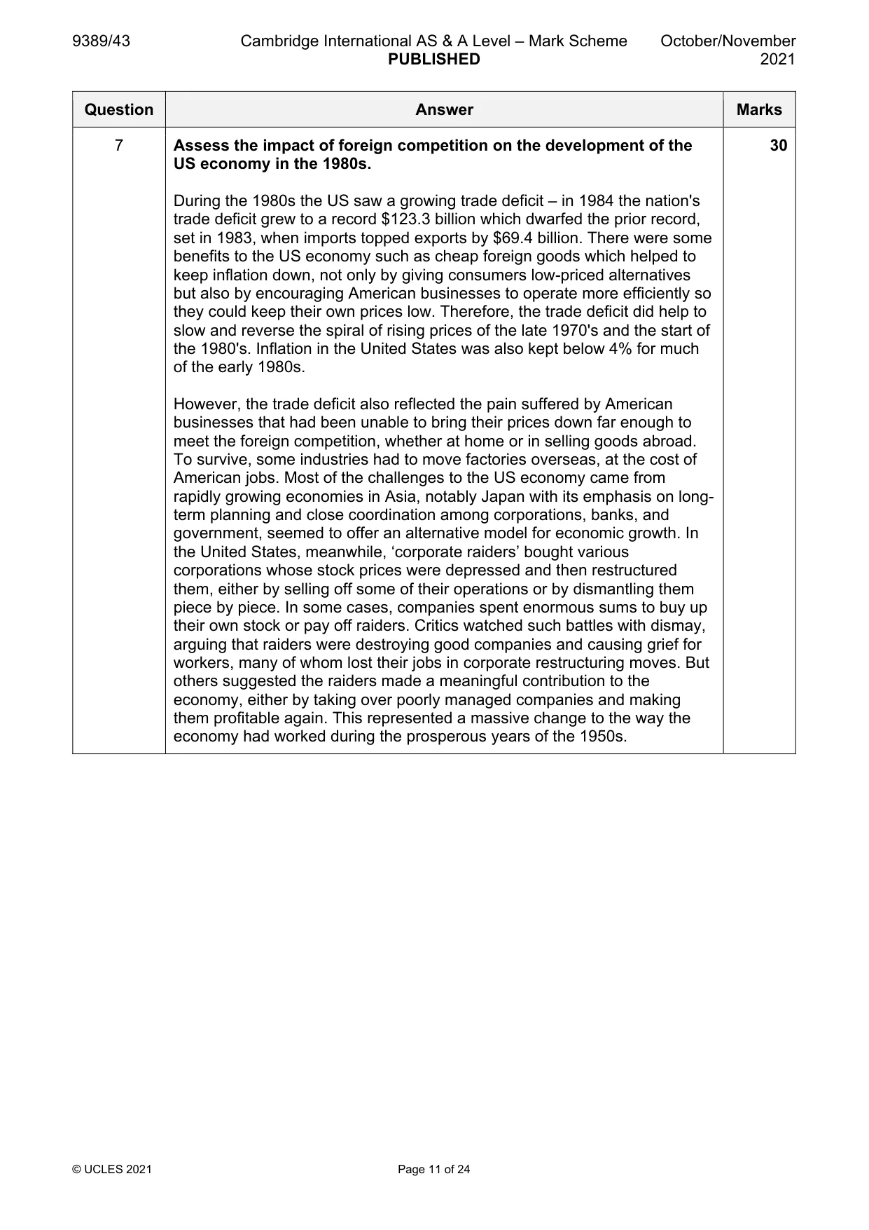 Mark scheme, page 11 of 24