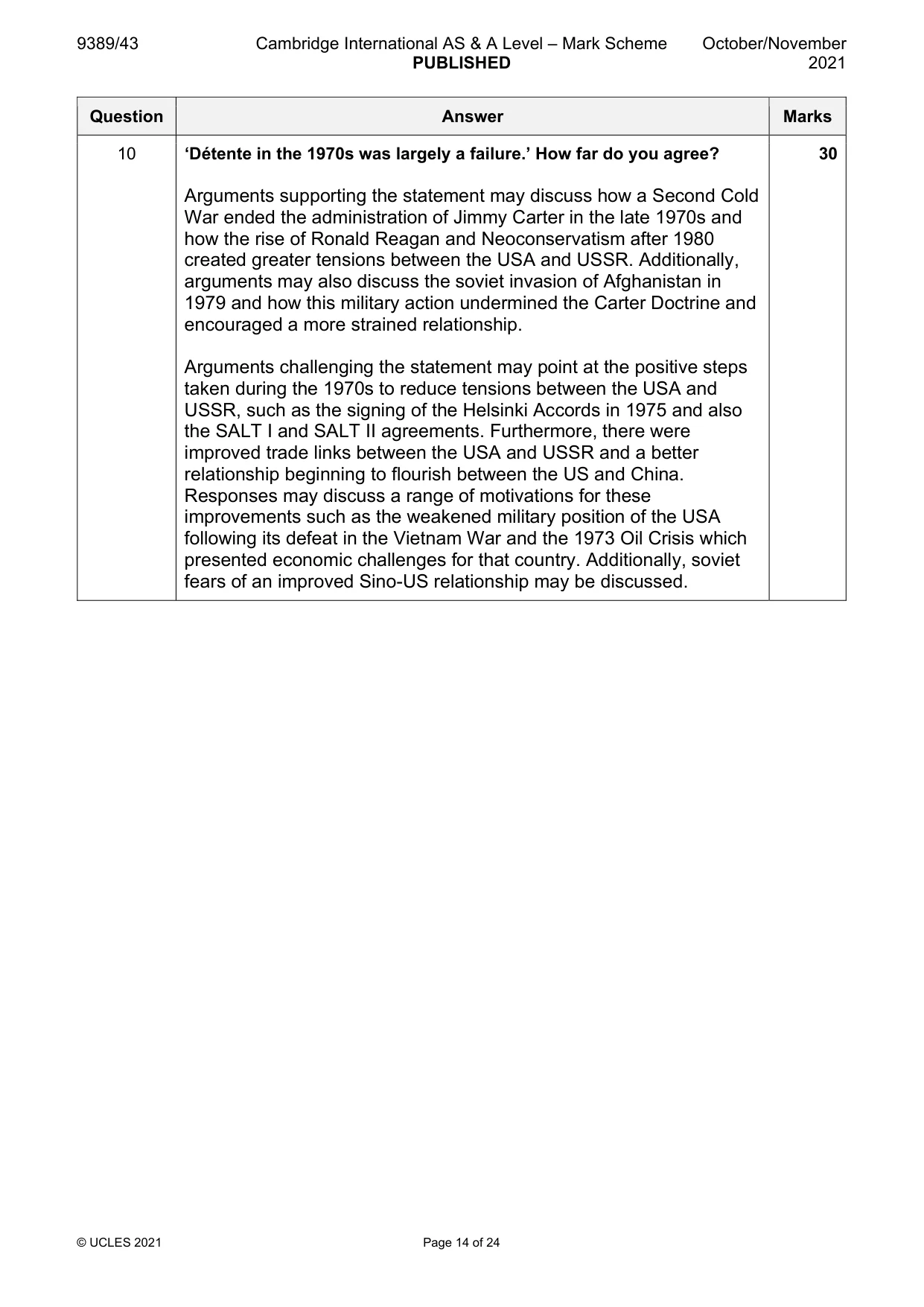 Mark scheme, page 14 of 24