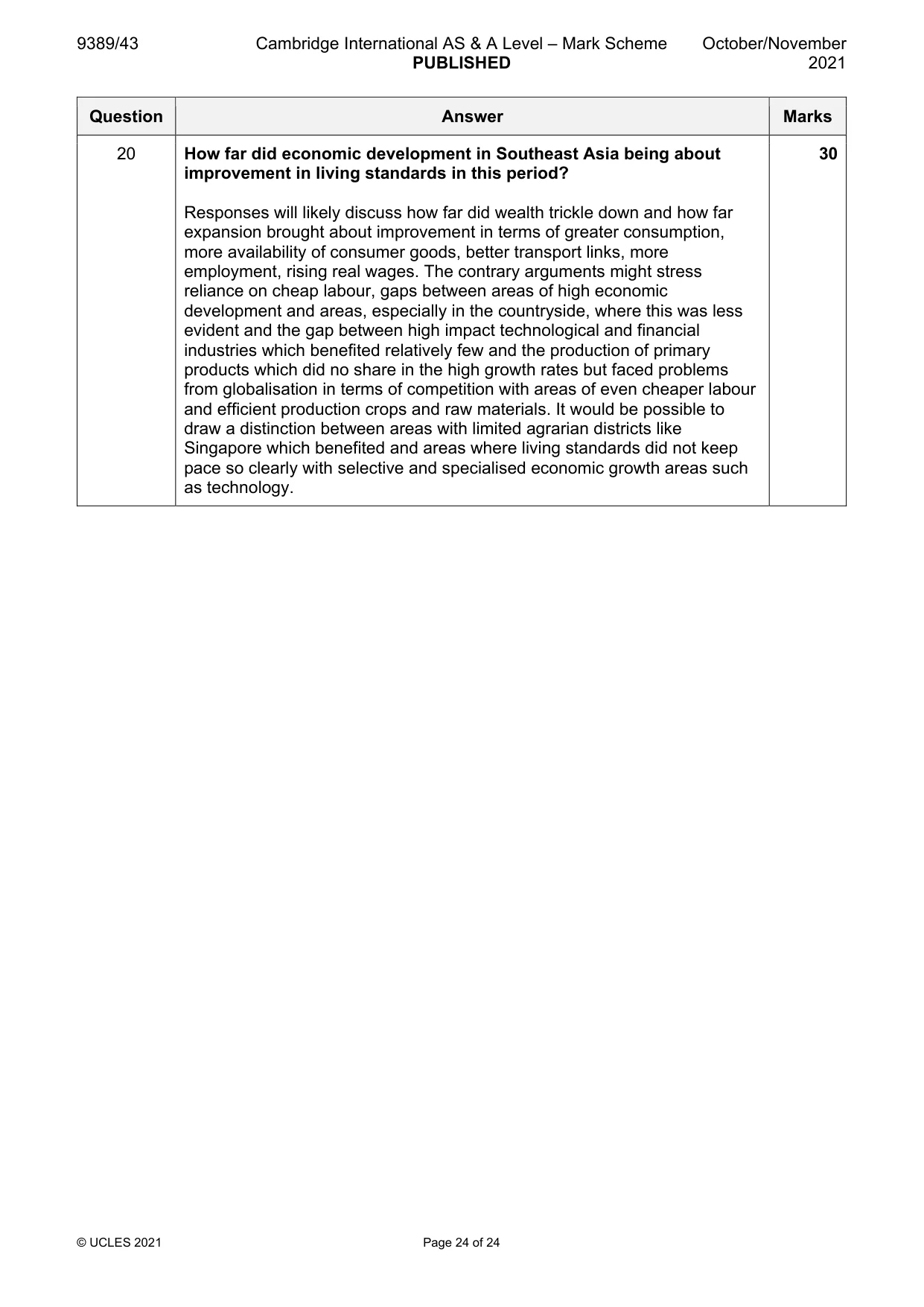Mark scheme, page 24 of 24