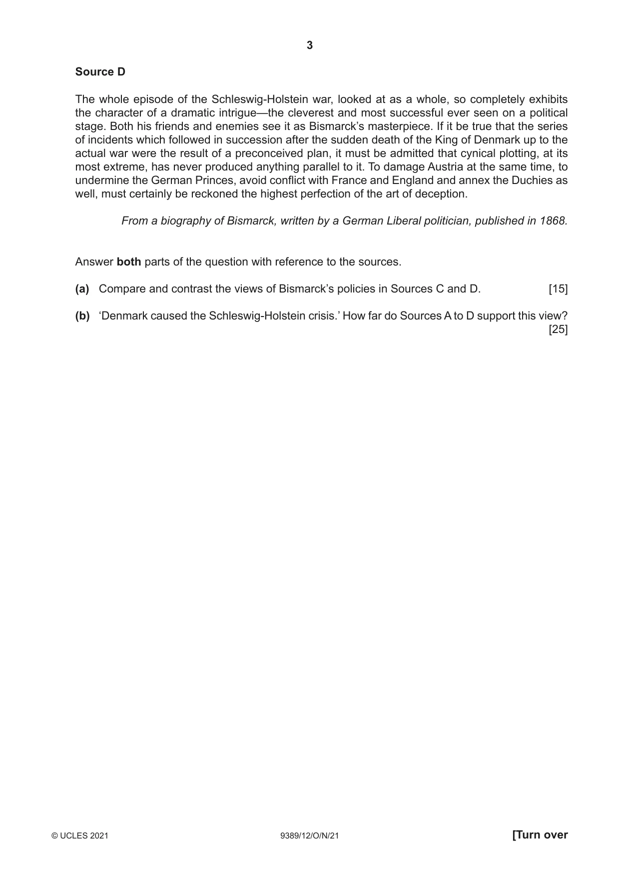 Cambridge A Level History 9389 2021 Oct/Nov Paper 1 · Variant 2 question paper, page 3 of 8
