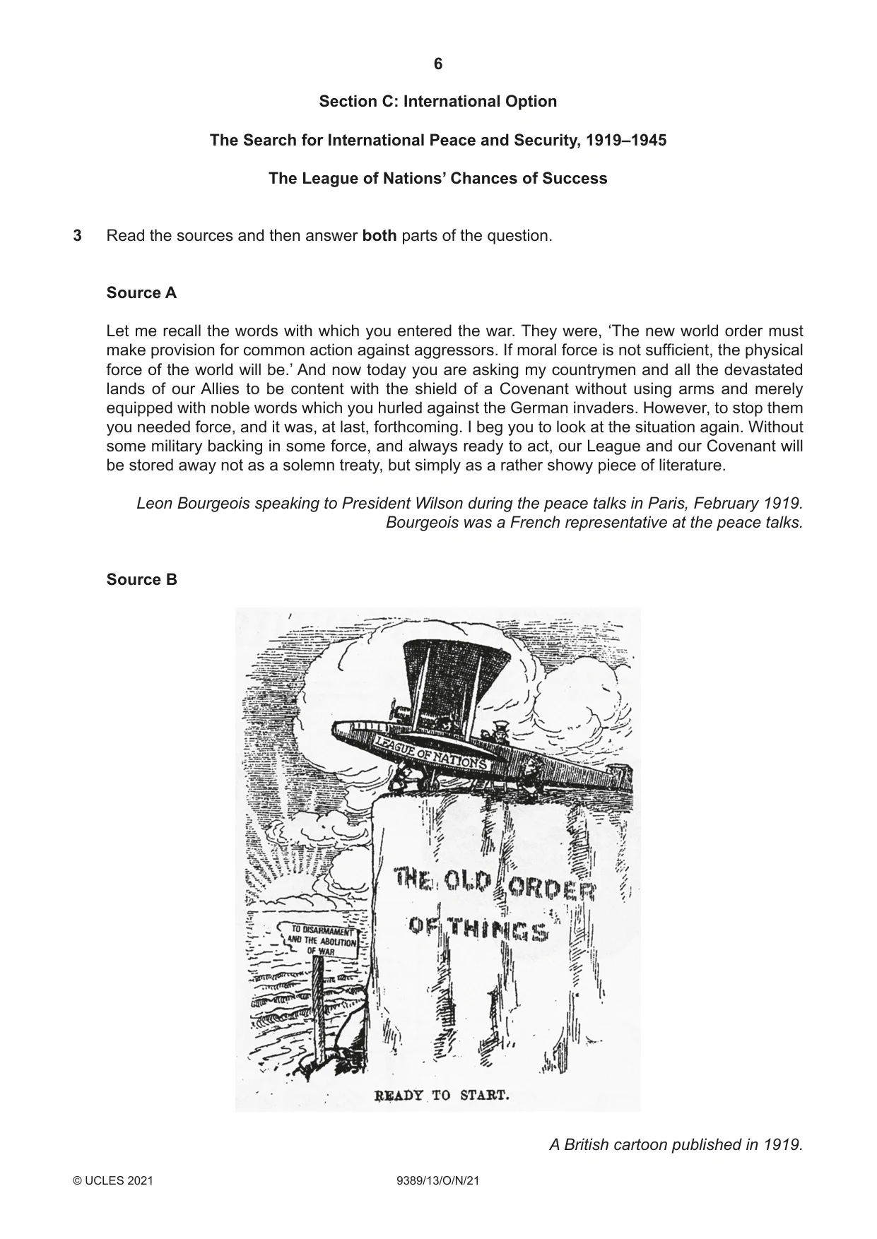 Cambridge A Level History 9389 2021 Oct/Nov Paper 1 · Variant 3 question paper, page 6 of 8