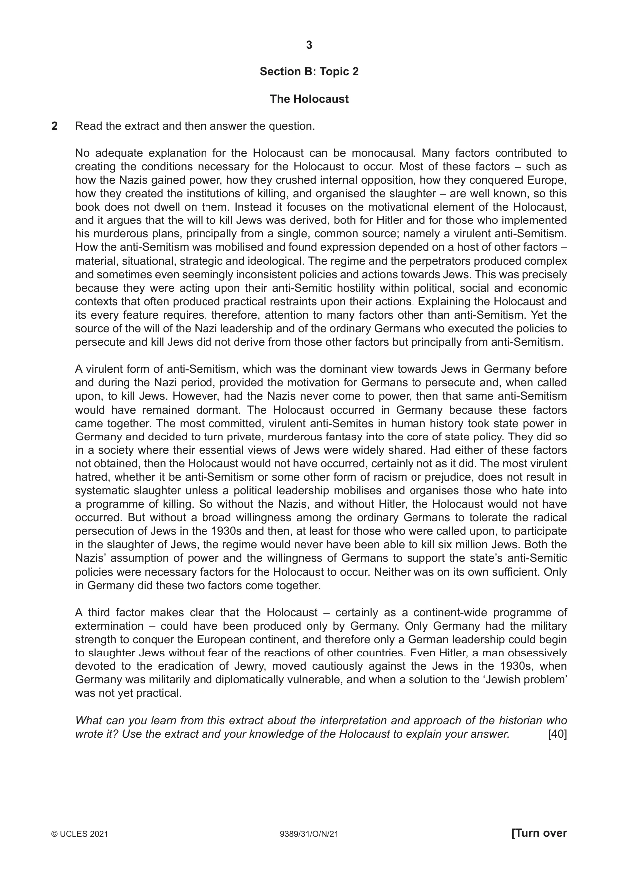 Cambridge A Level History 9389 2021 Oct/Nov Paper 3 · Variant 1 question paper, page 3 of 8