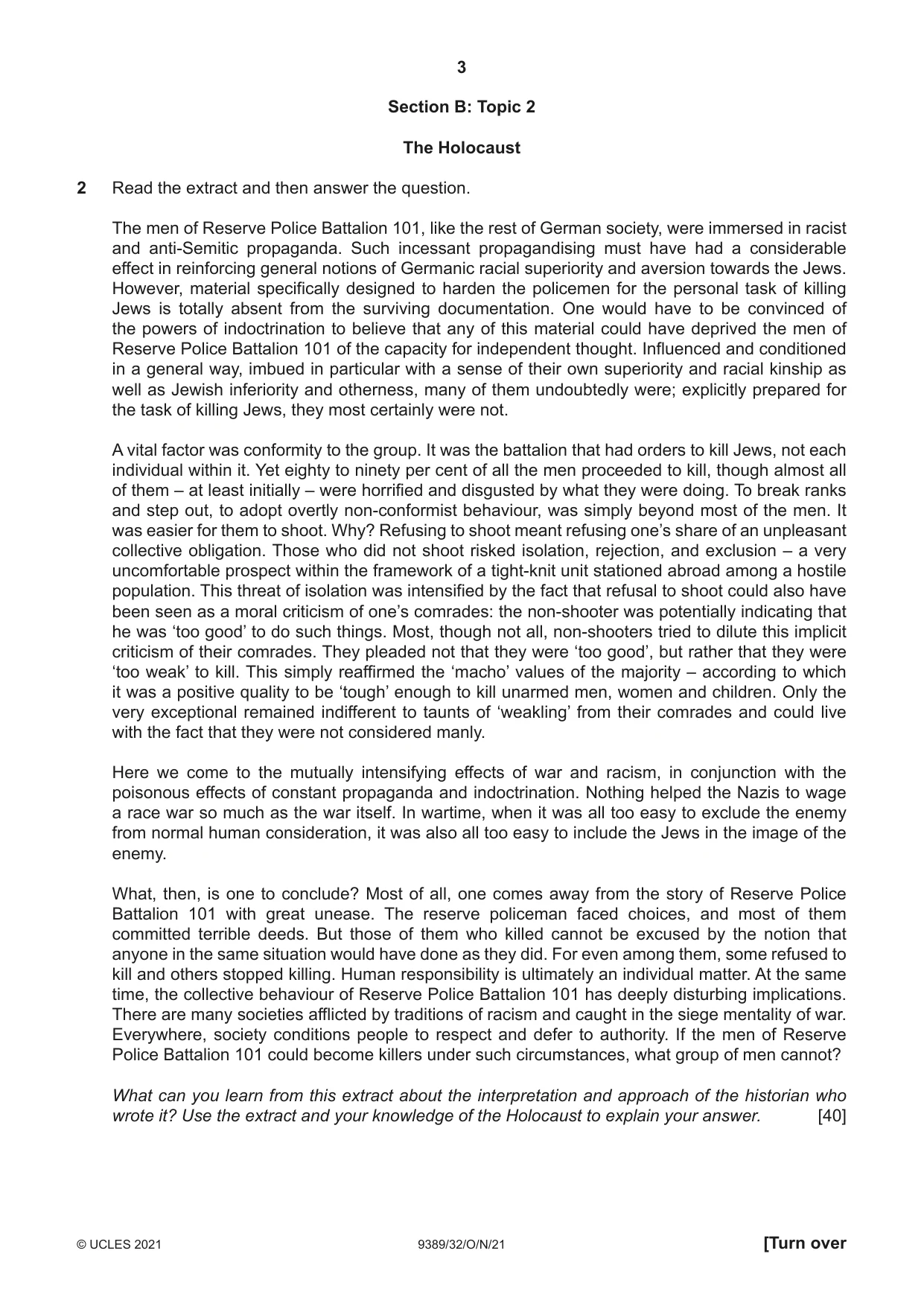 Cambridge A Level History 9389 2021 Oct/Nov Paper 3 · Variant 2 question paper, page 3 of 4