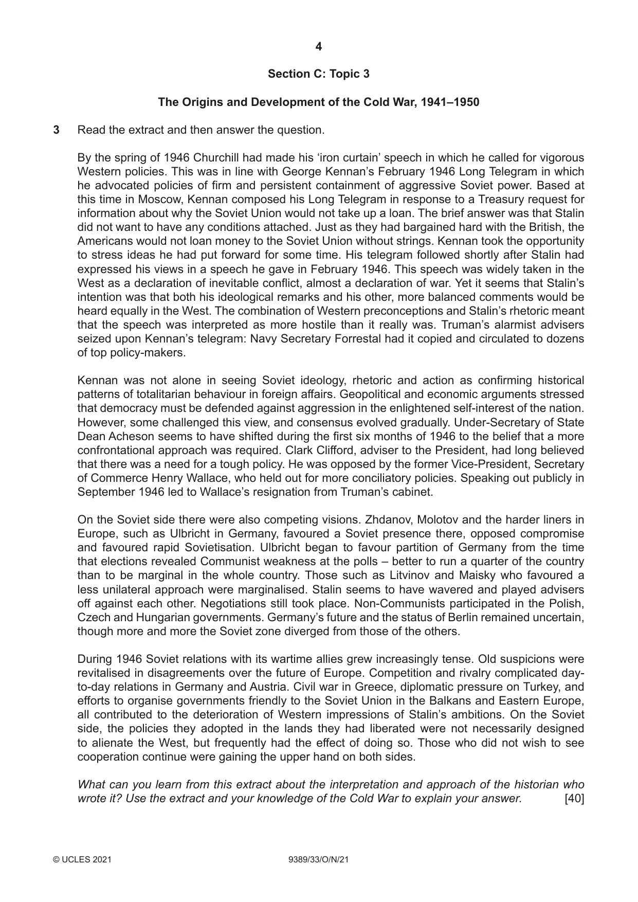 Cambridge A Level History 9389 2021 Oct/Nov Paper 3 · Variant 3 question paper, page 4 of 8