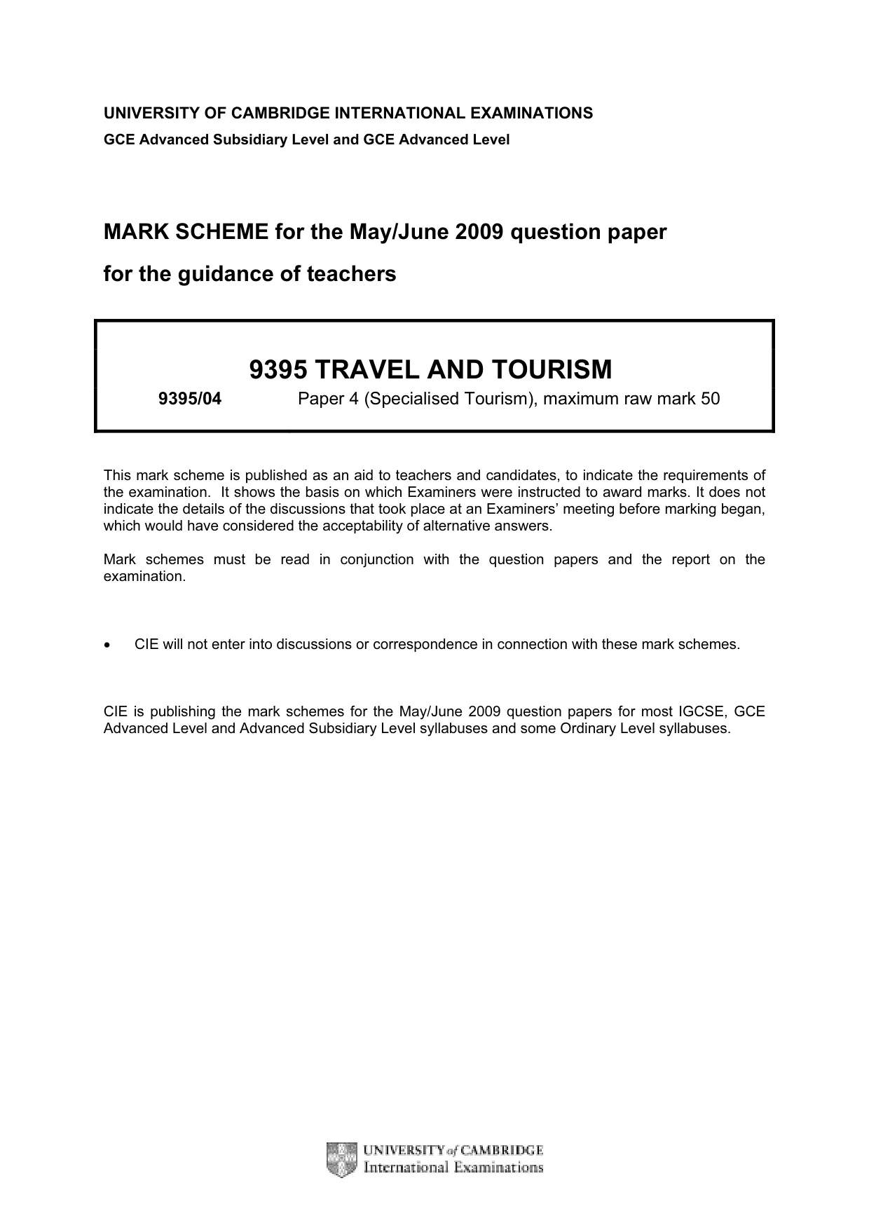 Mark scheme, page 1 of 4