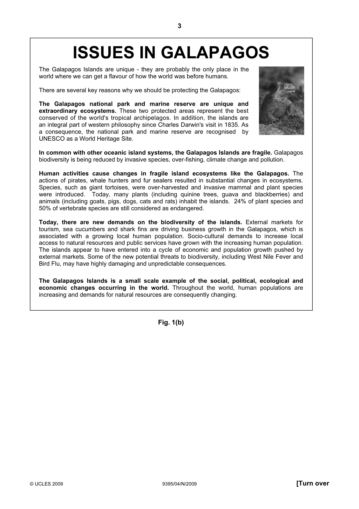 Cambridge A Level Travel and Tourism 9395 2009 Oct/Nov Paper 4 · Variant 1 question paper, page 3 of 12
