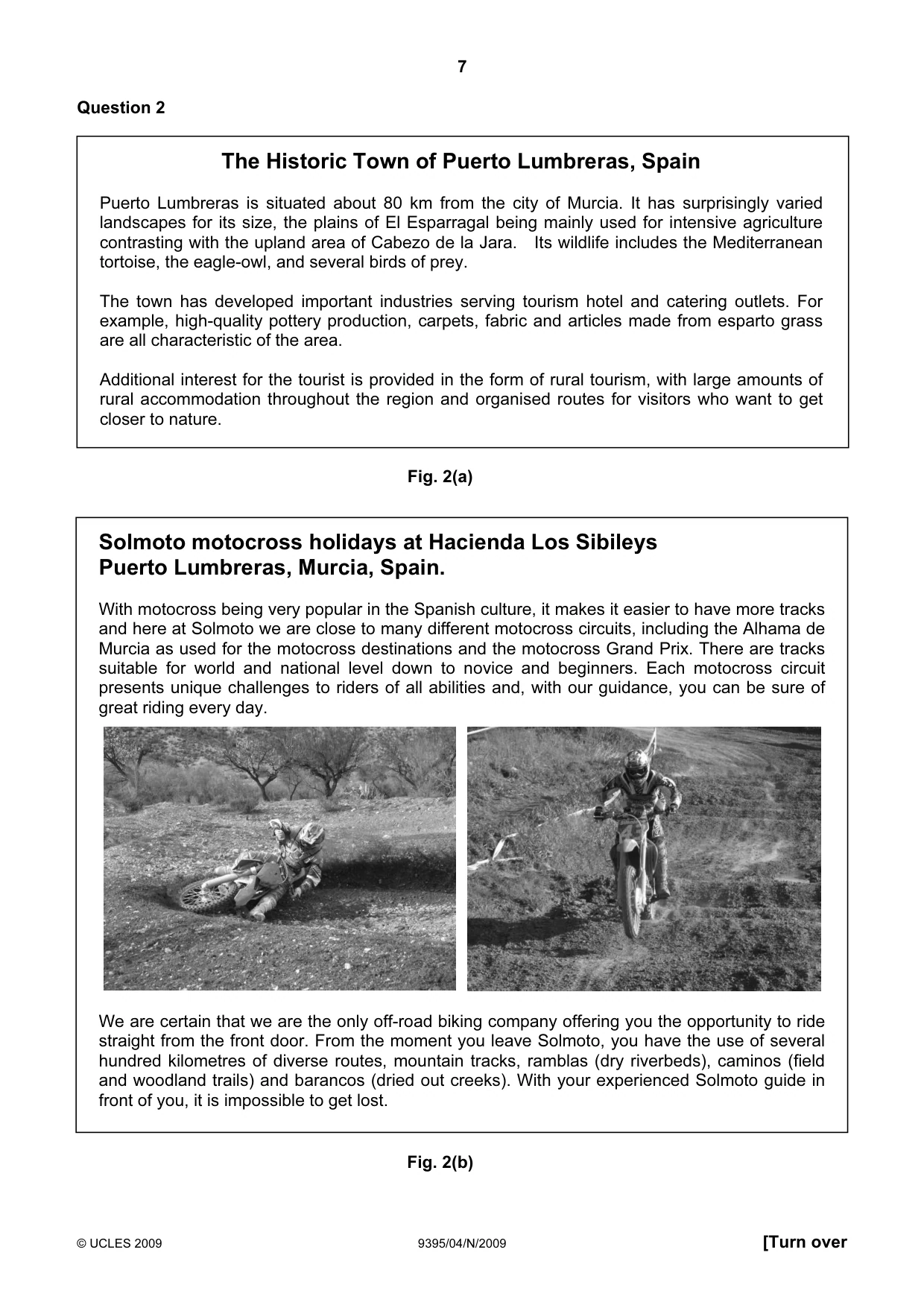 Cambridge A Level Travel and Tourism 9395 2009 Oct/Nov Paper 4 · Variant 1 question paper, page 7 of 12