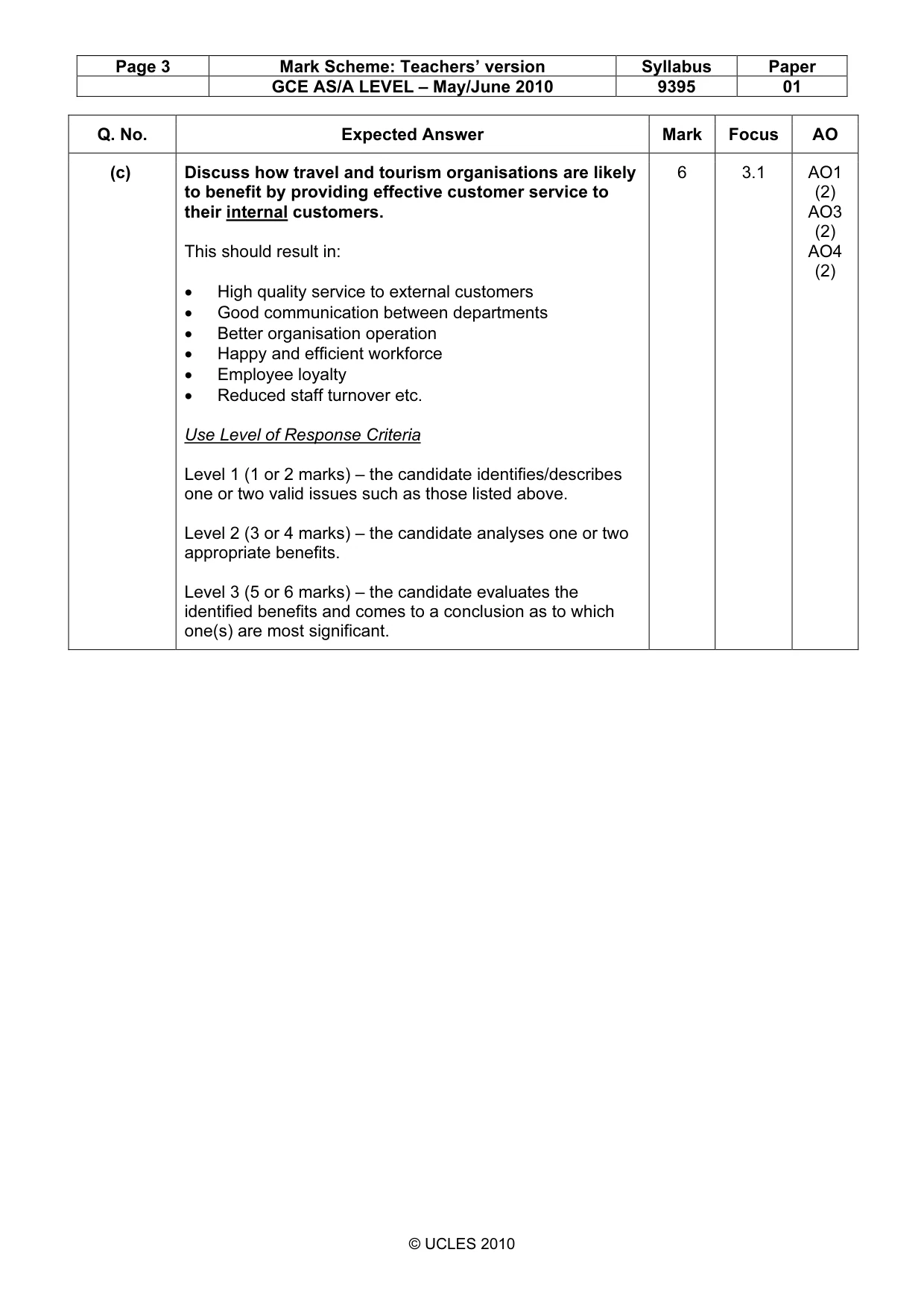 Mark scheme, page 3 of 11