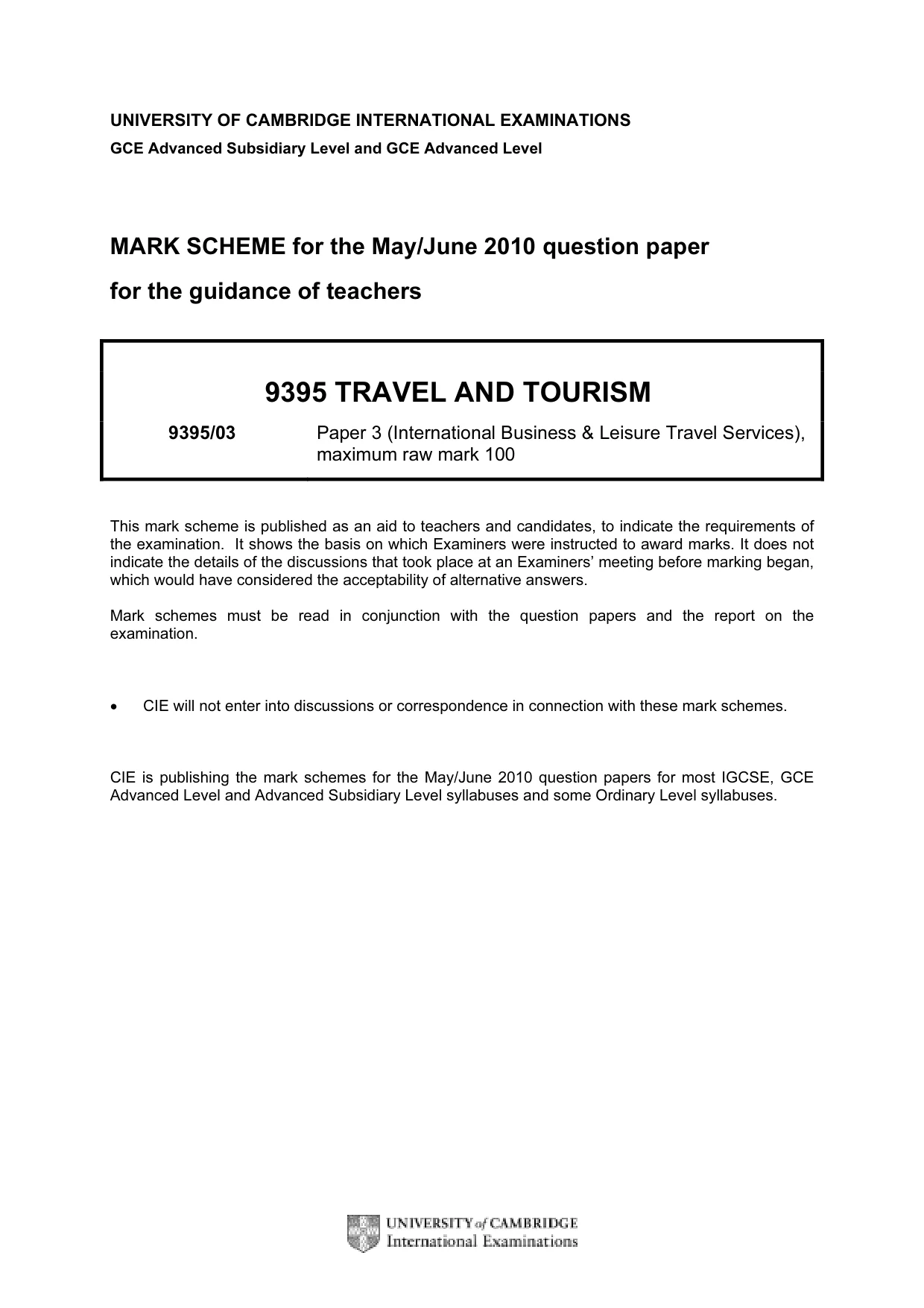 Mark scheme, page 1 of 13