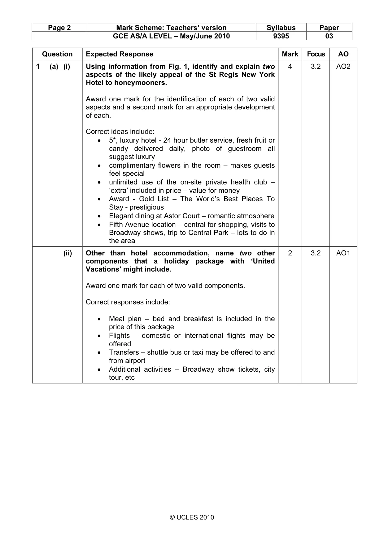 Mark scheme, page 2 of 13