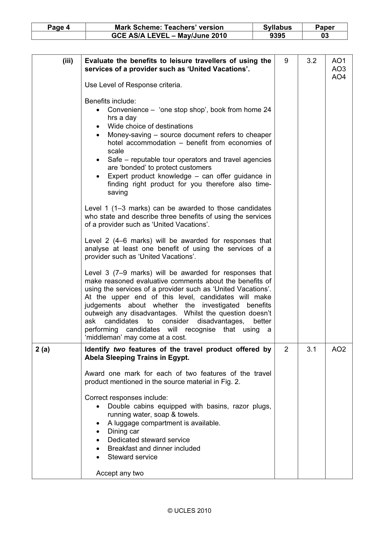 Mark scheme, page 4 of 13