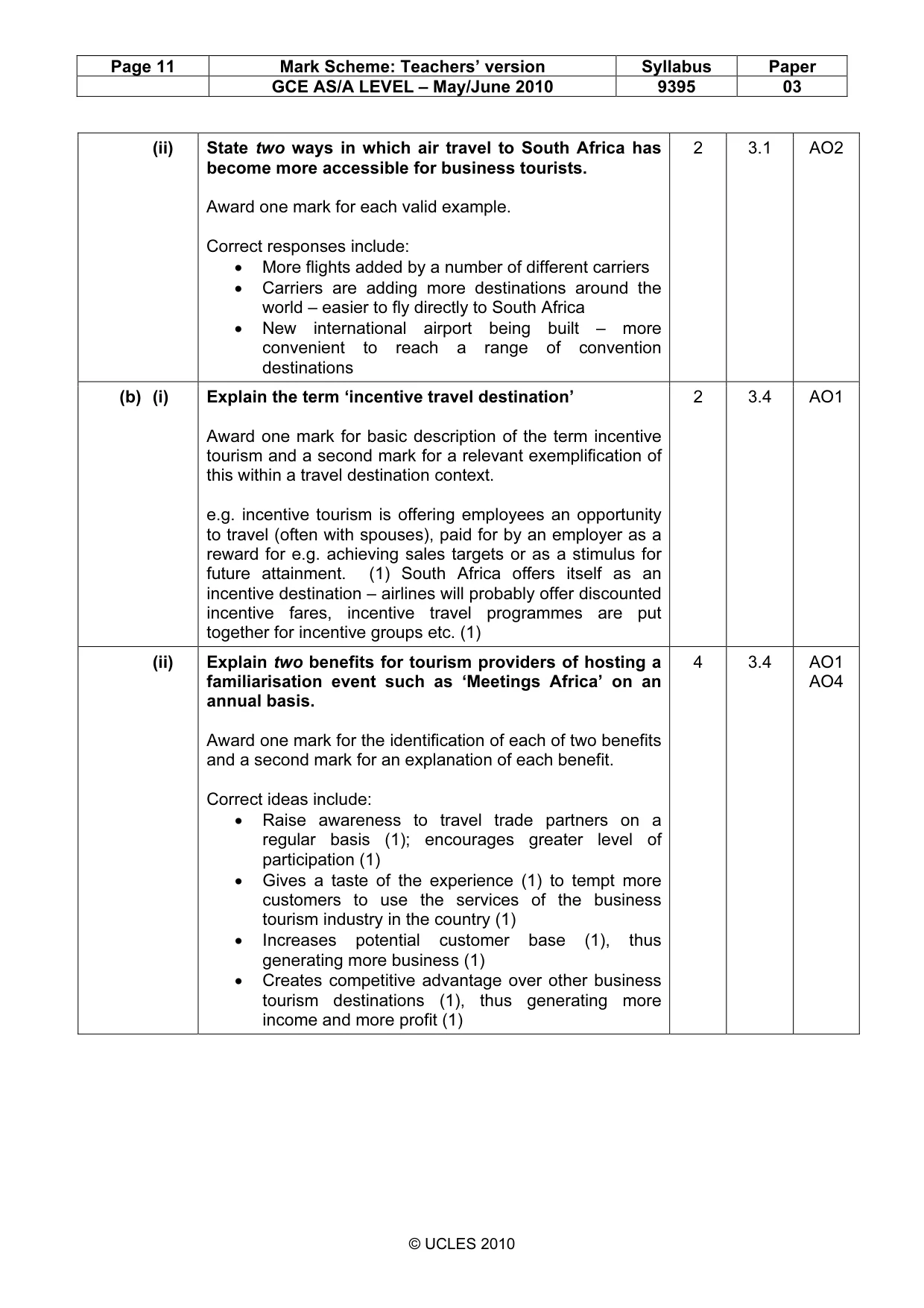 Mark scheme, page 11 of 13