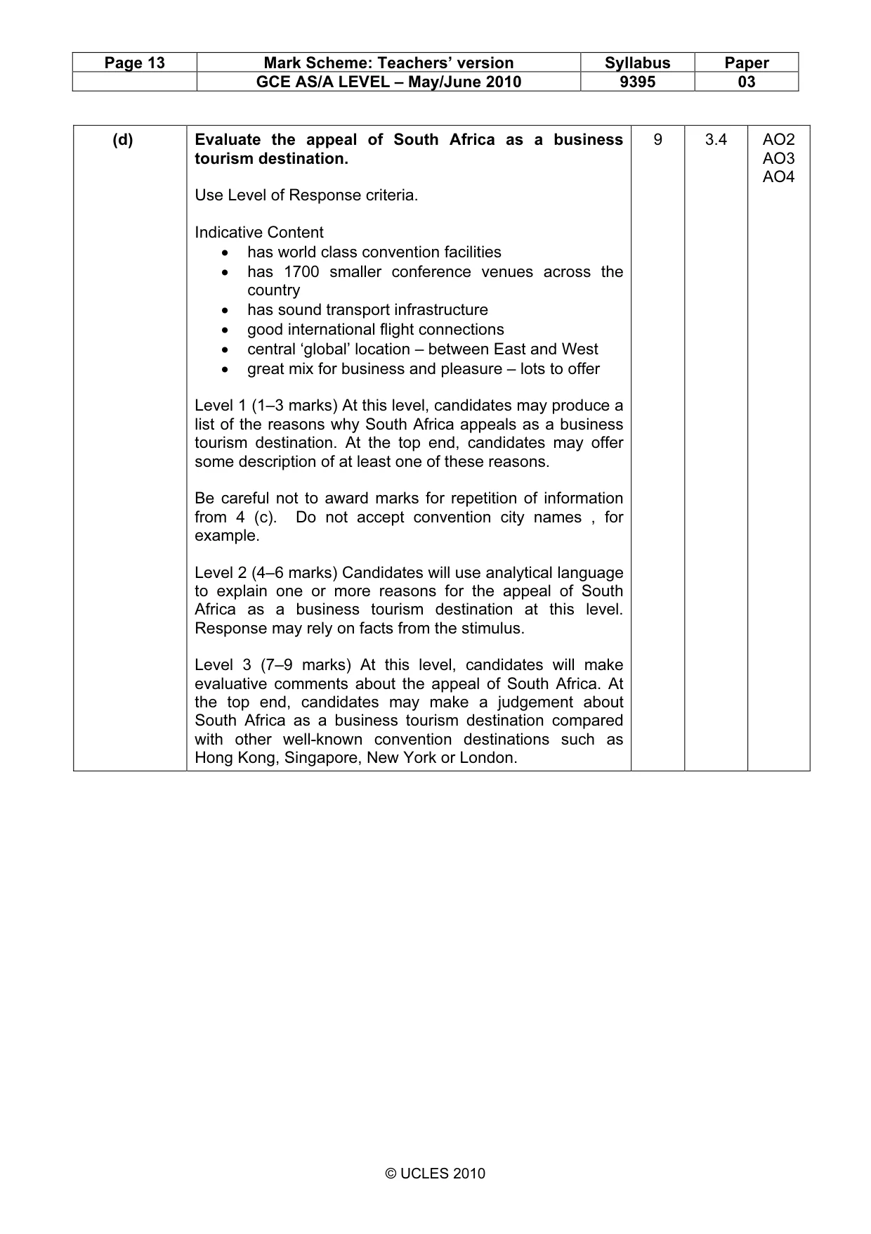 Mark scheme, page 13 of 13