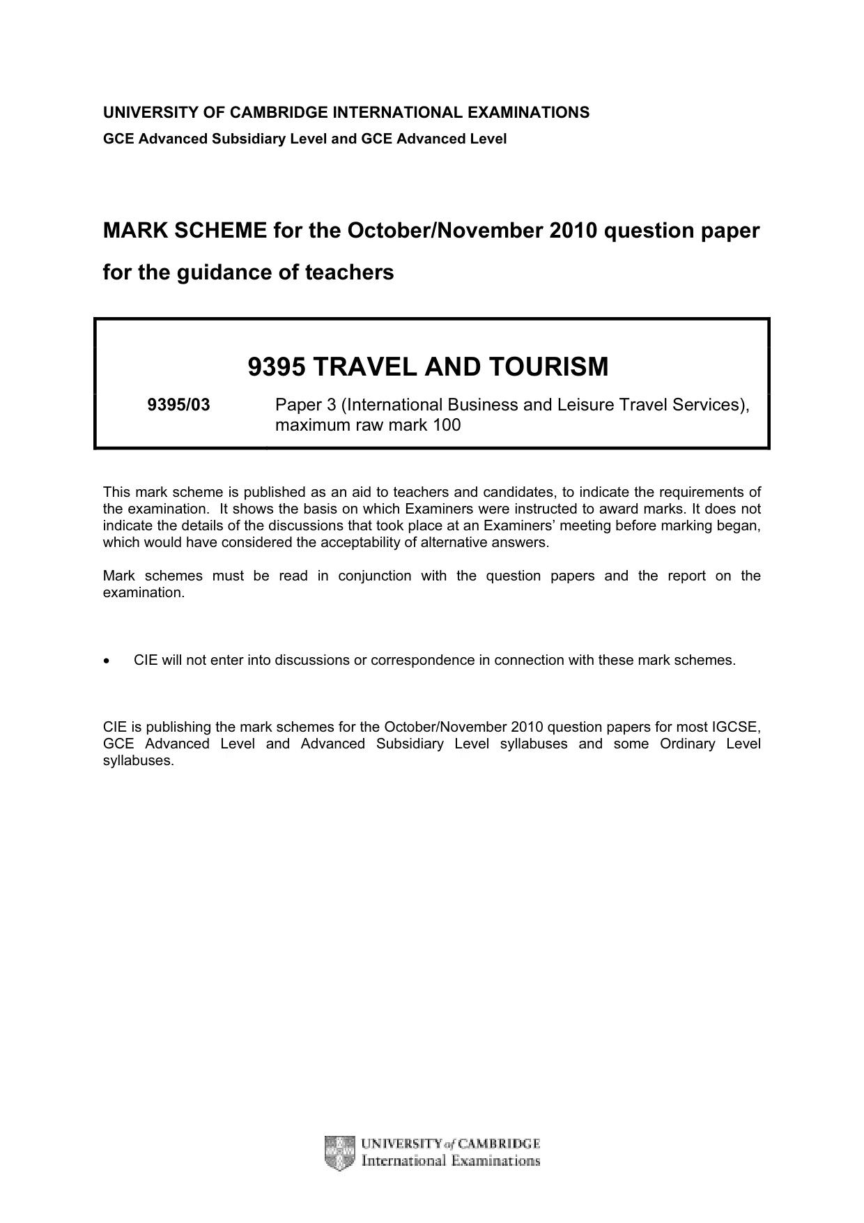 Mark scheme, page 1 of 9