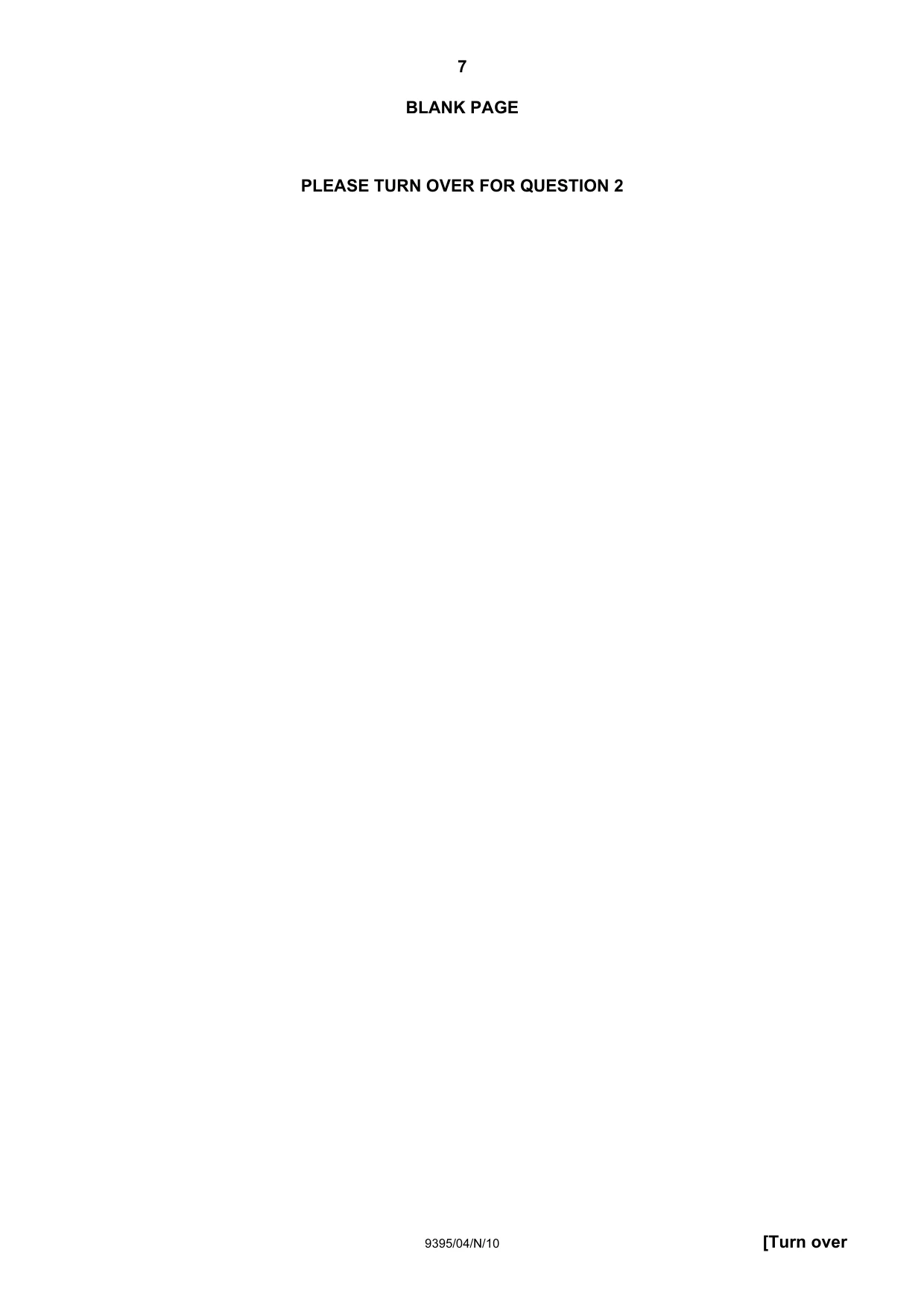 Cambridge A Level Travel and Tourism 9395 2010 Oct/Nov Paper 4 · Variant 1 question paper, page 7 of 12