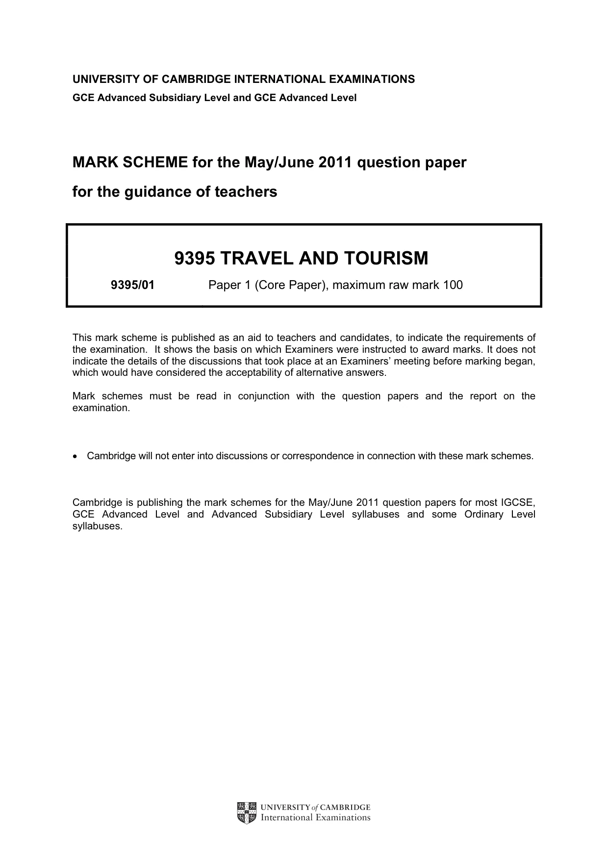 Mark scheme, page 1 of 10