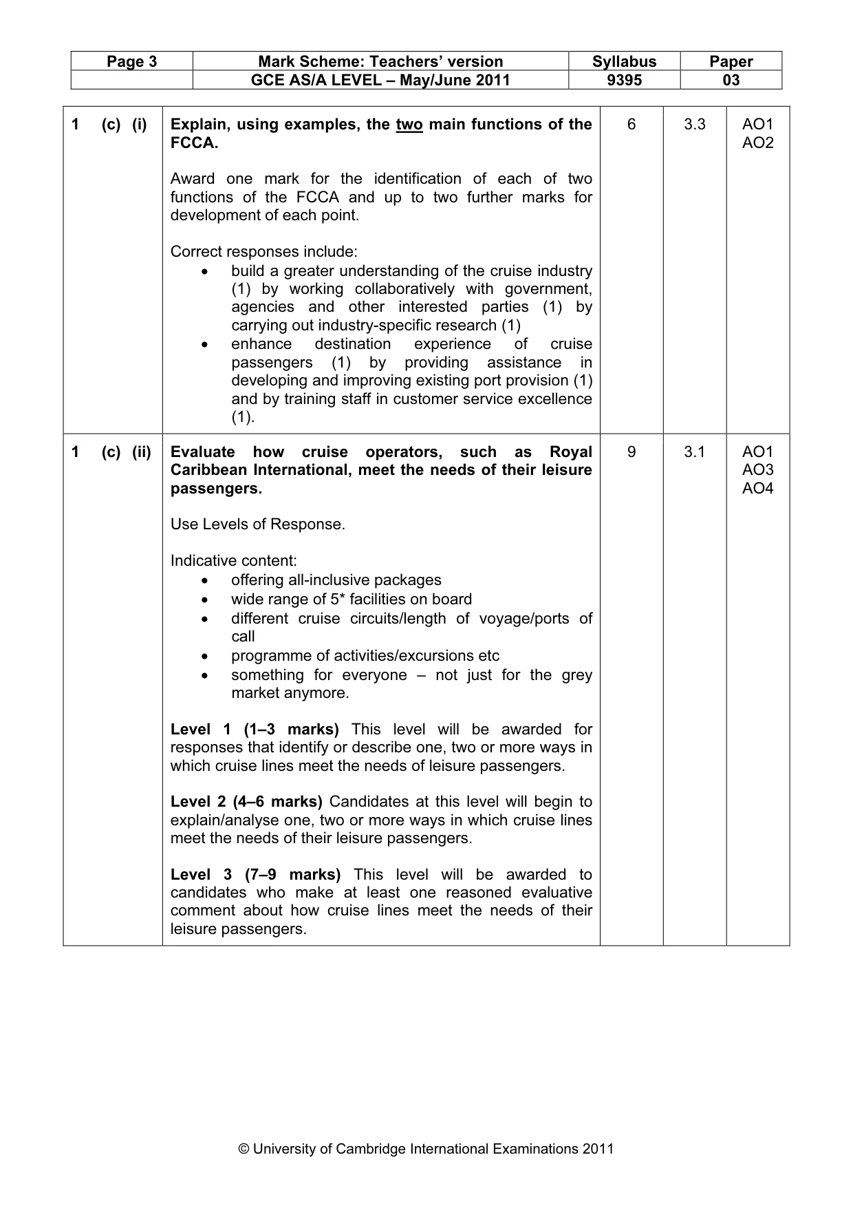 Mark scheme, page 3 of 10