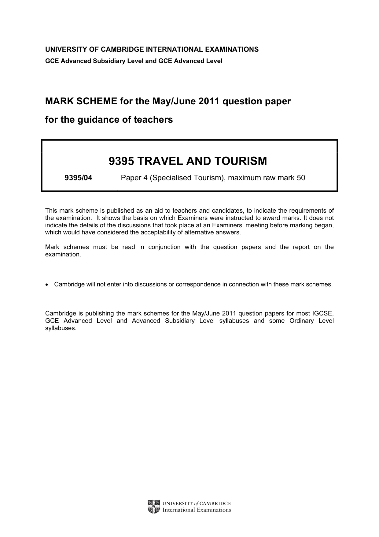 Mark scheme, page 1 of 4