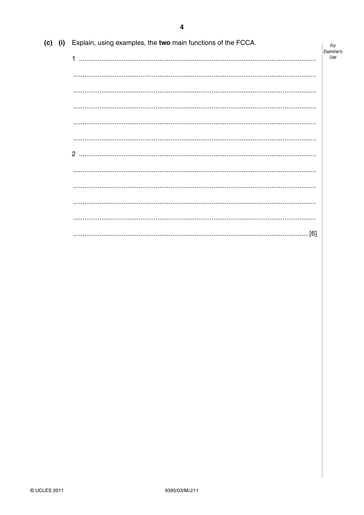 Cambridge A Level Travel and Tourism 9395 2011 May/June Paper 3 · Variant 1 question paper, page 4 of 16