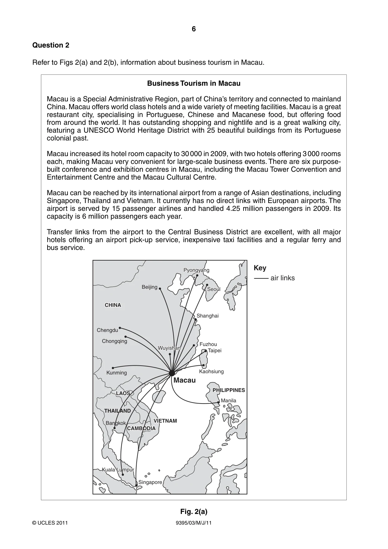 Cambridge A Level Travel and Tourism 9395 2011 May/June Paper 3 · Variant 1 question paper, page 6 of 16