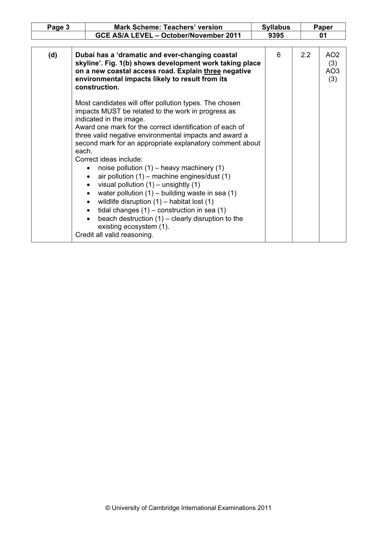 Mark scheme, page 3 of 12