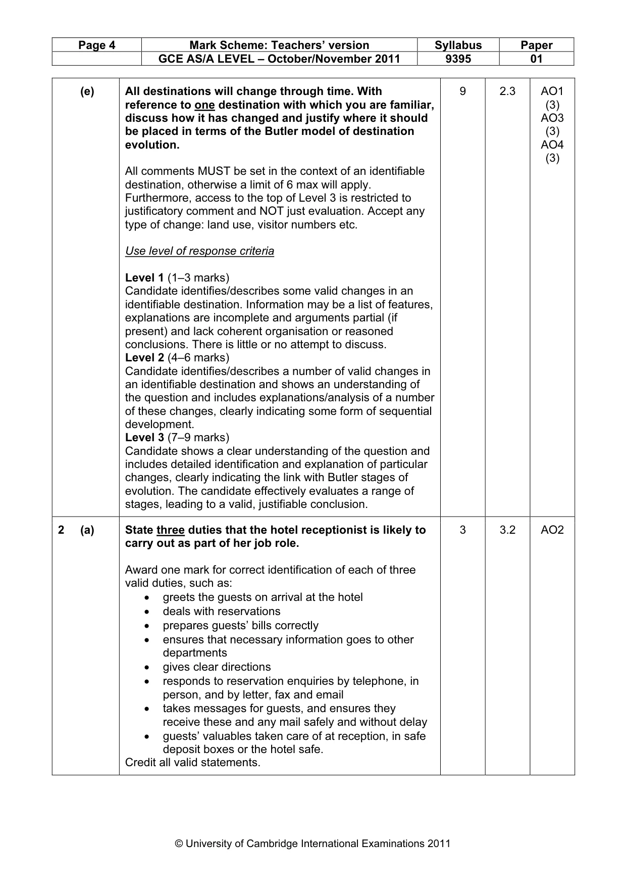 Mark scheme, page 4 of 12