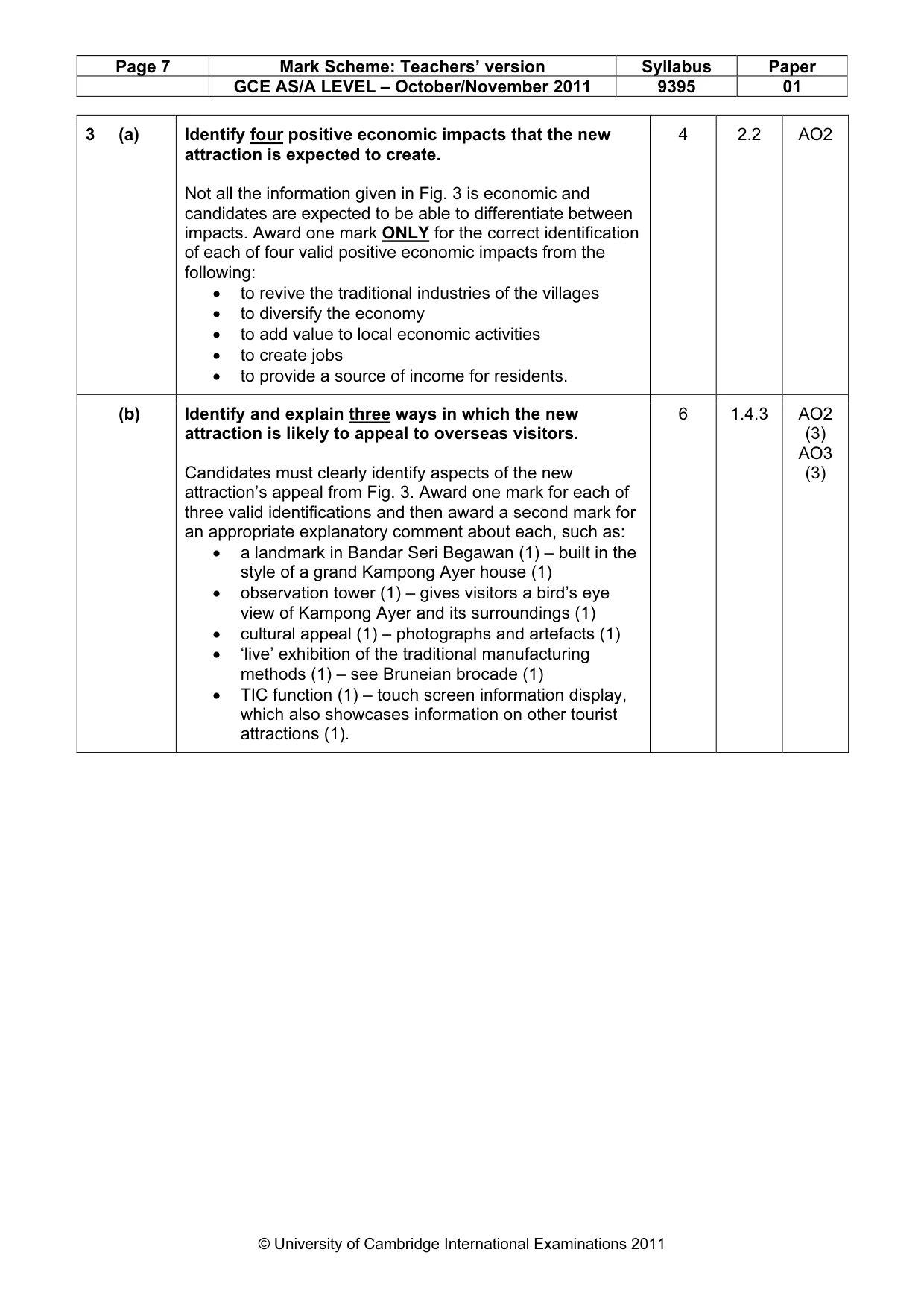 Mark scheme, page 7 of 12
