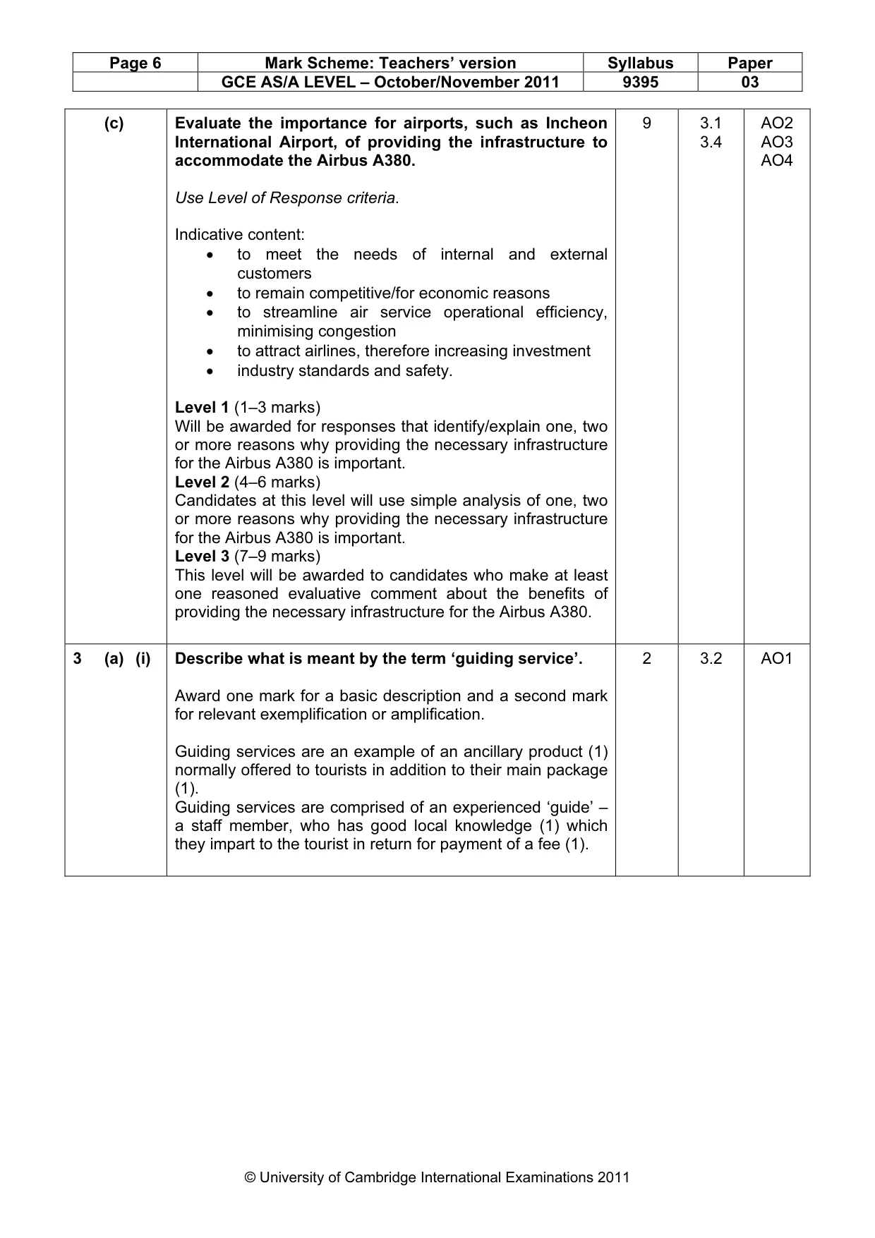 Mark scheme, page 6 of 13