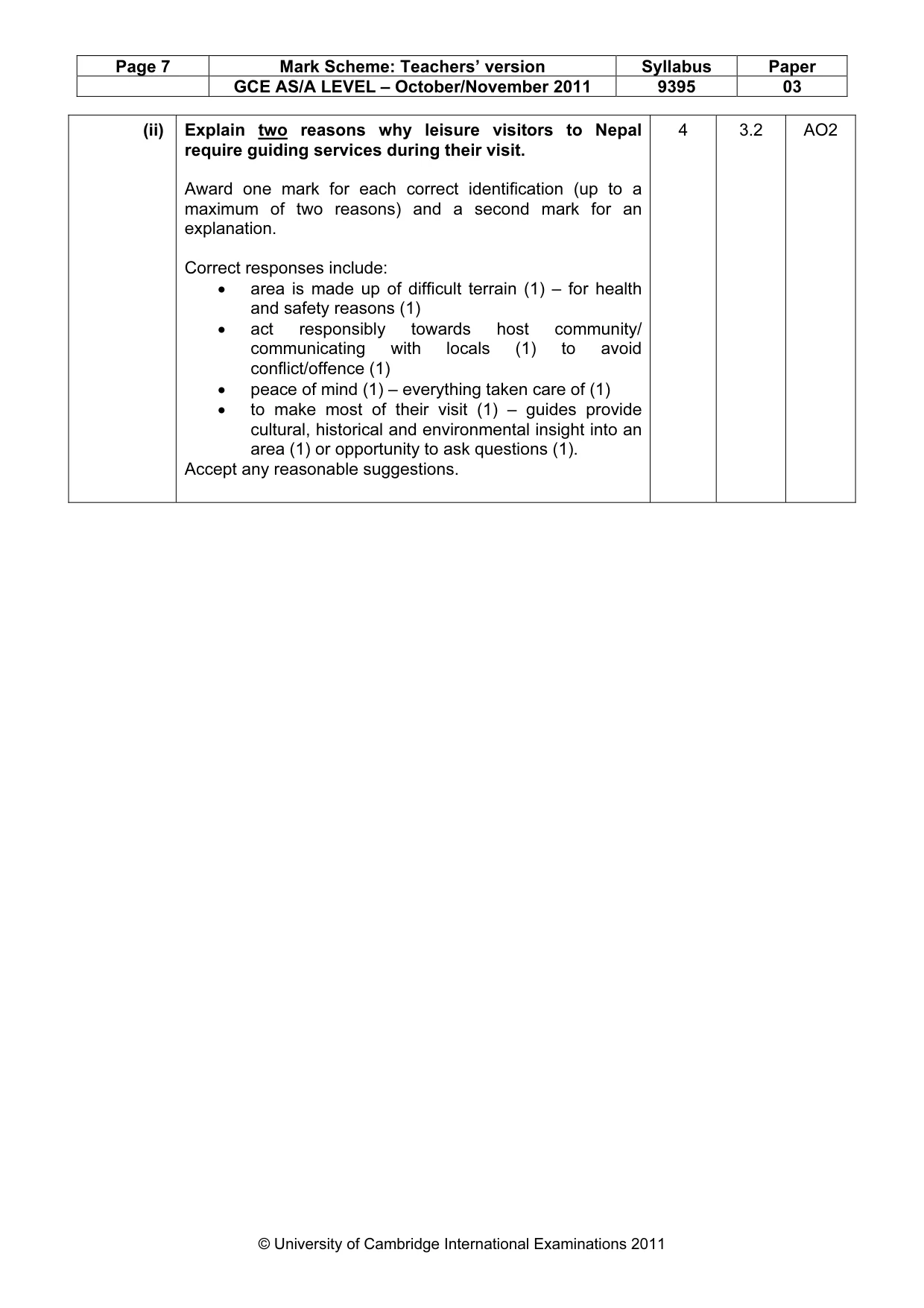 Mark scheme, page 7 of 13