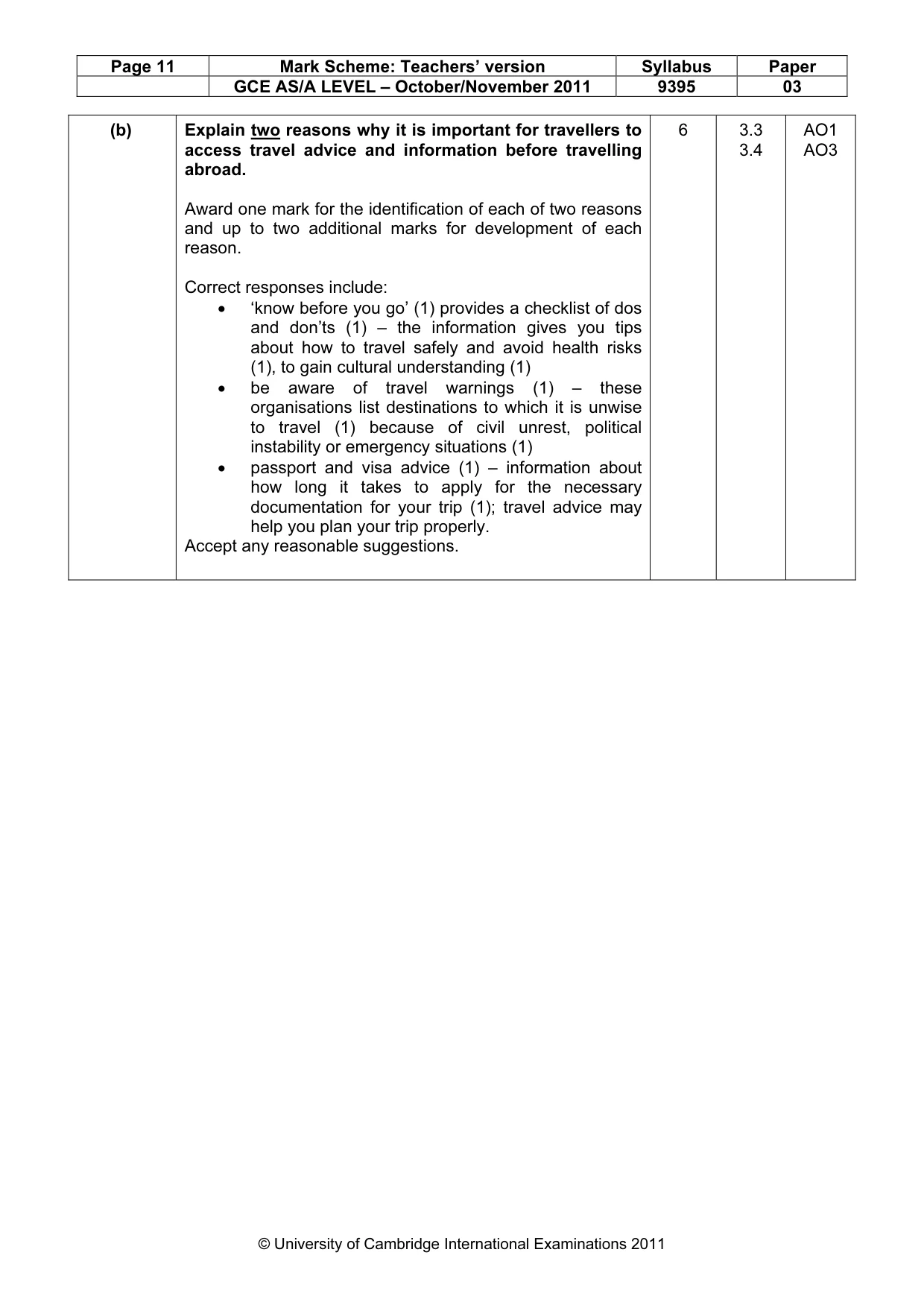 Mark scheme, page 11 of 13