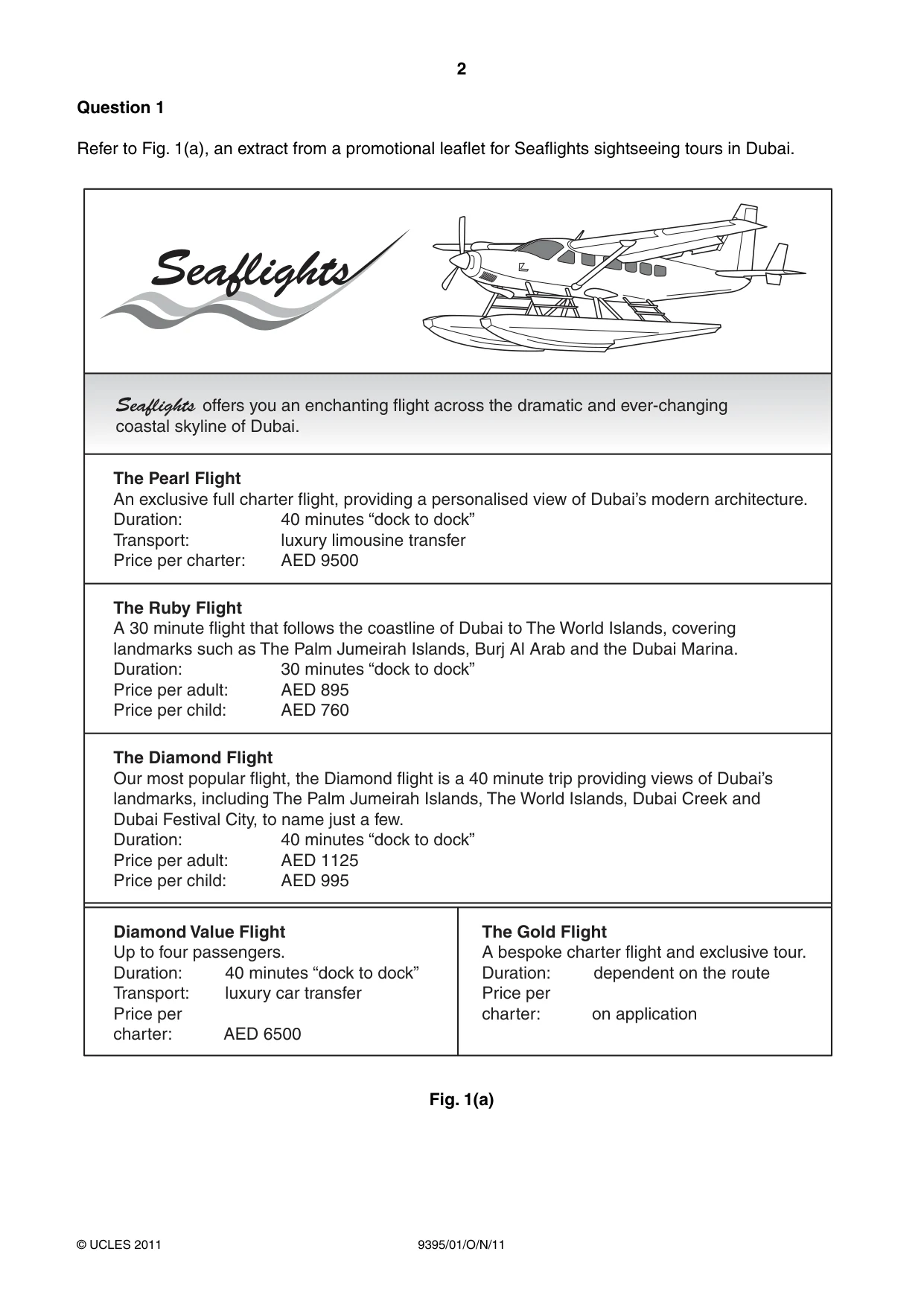 Cambridge A Level Travel and Tourism 9395 2011 Oct/Nov Paper 1 · Variant 1 question paper, page 2 of 16