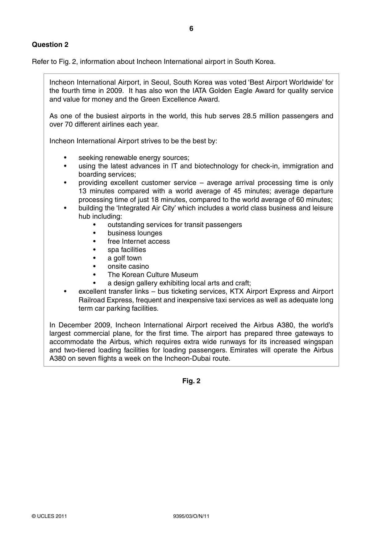 Cambridge A Level Travel and Tourism 9395 2011 Oct/Nov Paper 3 · Variant 1 question paper, page 6 of 16