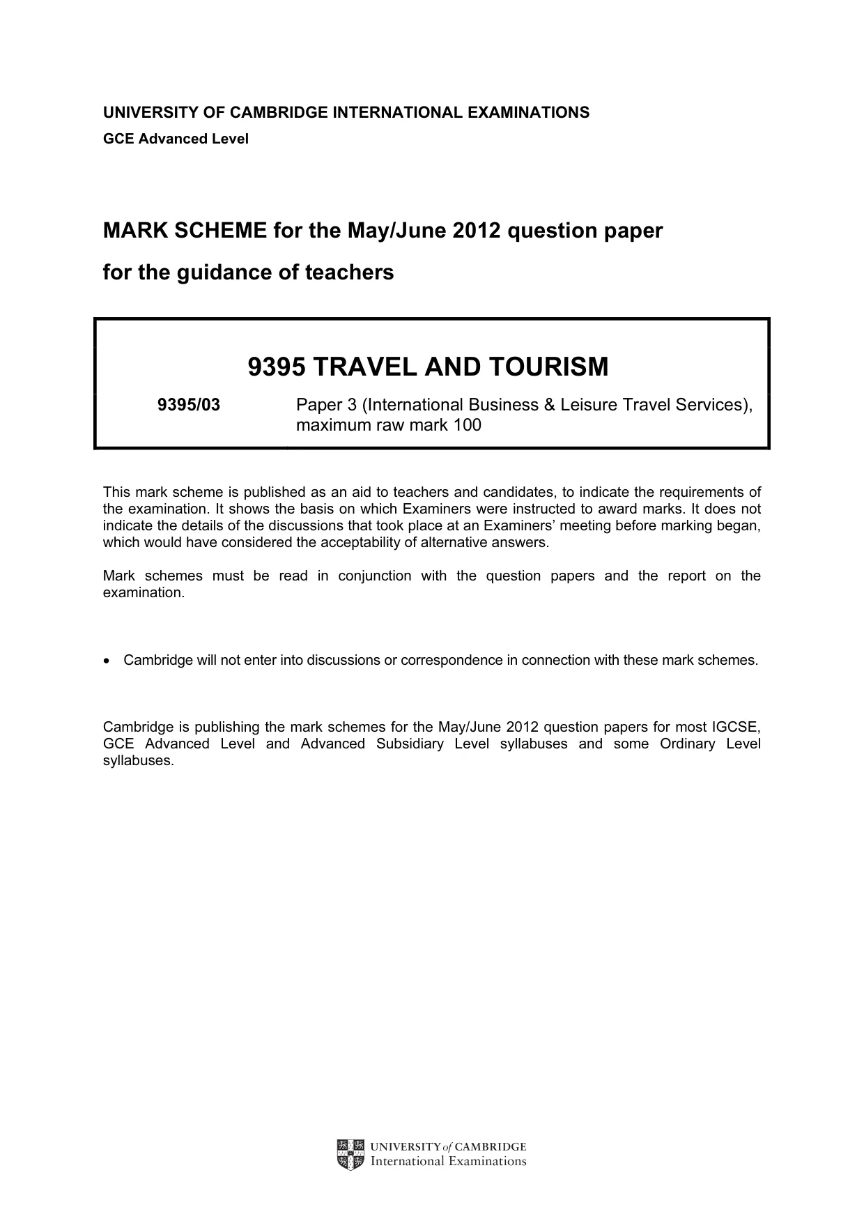 Mark scheme, page 1 of 9