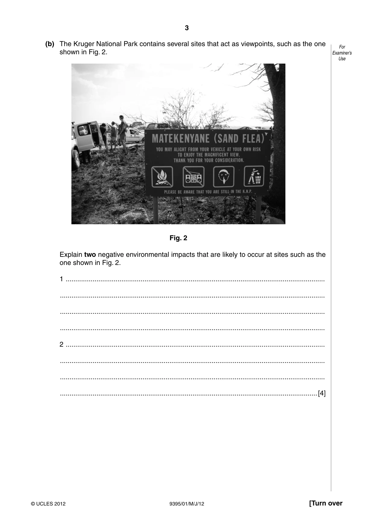 Cambridge A Level Travel and Tourism 9395 2012 May/June Paper 1 · Variant 1 question paper, page 3 of 16
