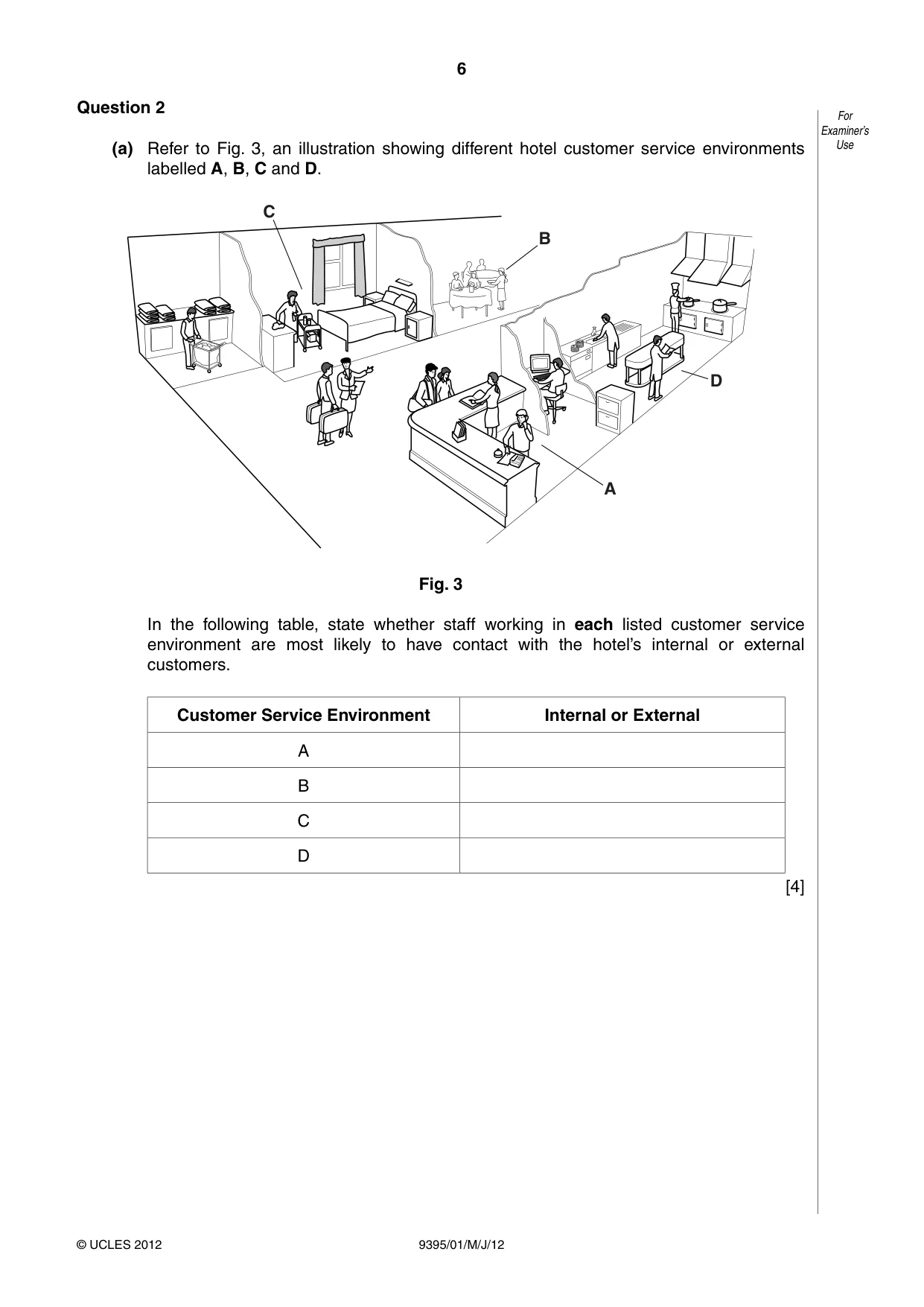 Cambridge A Level Travel and Tourism 9395 2012 May/June Paper 1 · Variant 1 question paper, page 6 of 16