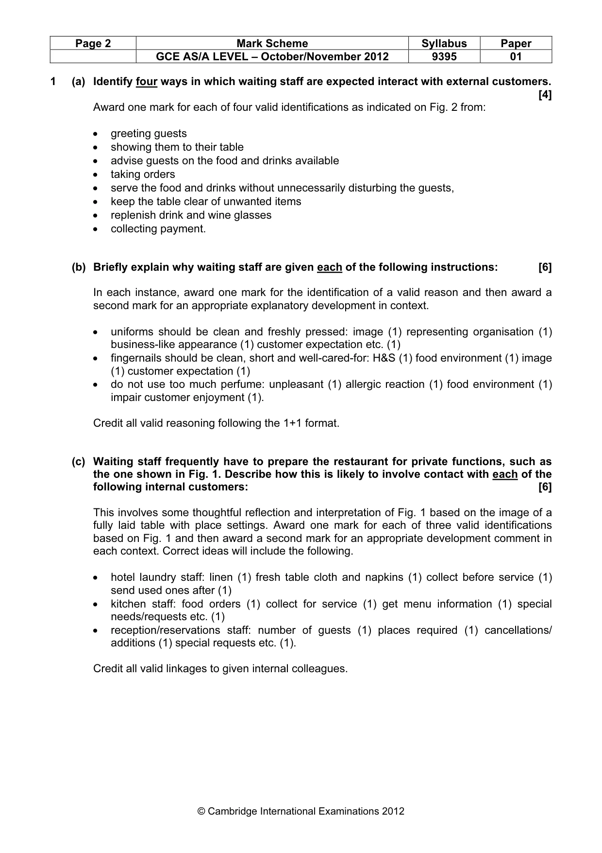 Mark scheme, page 2 of 8