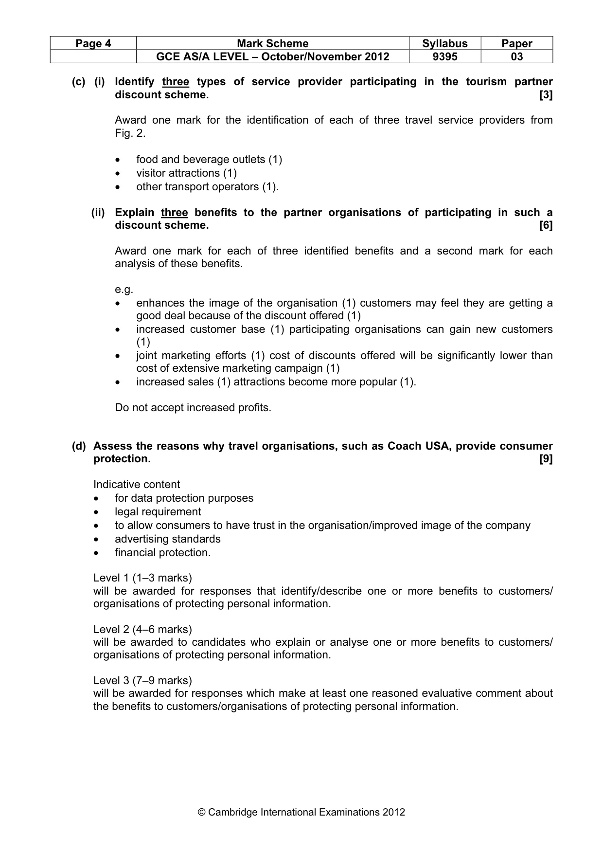 Mark scheme, page 4 of 8