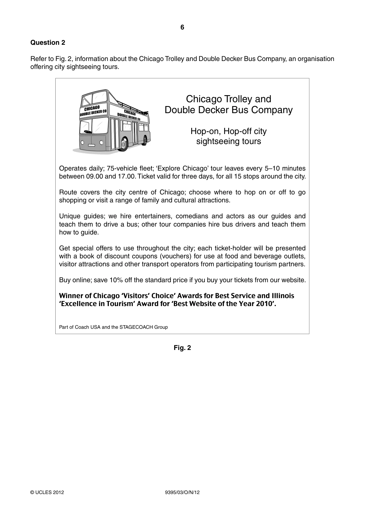 Cambridge A Level Travel and Tourism 9395 2012 Oct/Nov Paper 3 · Variant 1 question paper, page 6 of 20