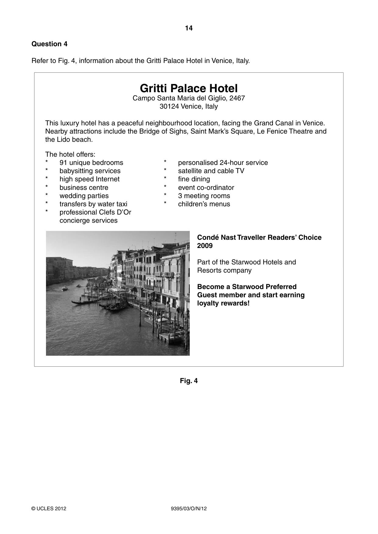 Cambridge A Level Travel and Tourism 9395 2012 Oct/Nov Paper 3 · Variant 1 question paper, page 14 of 20