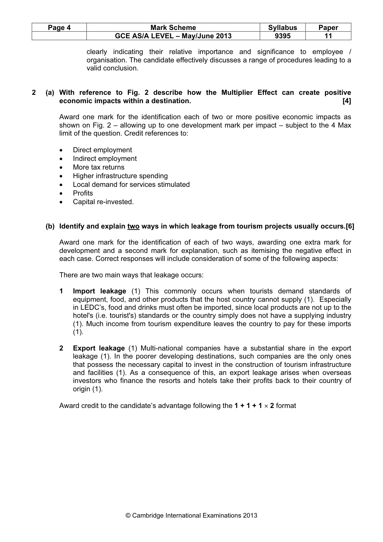 Mark scheme, page 4 of 9