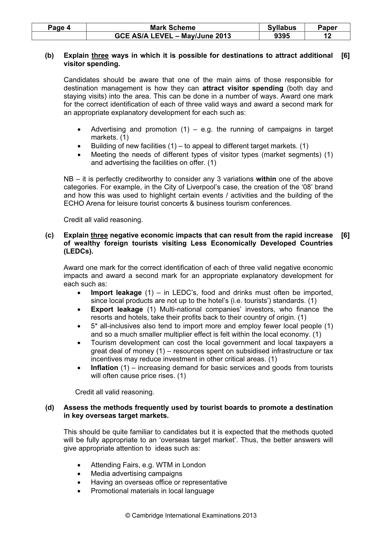 Mark scheme, page 4 of 8
