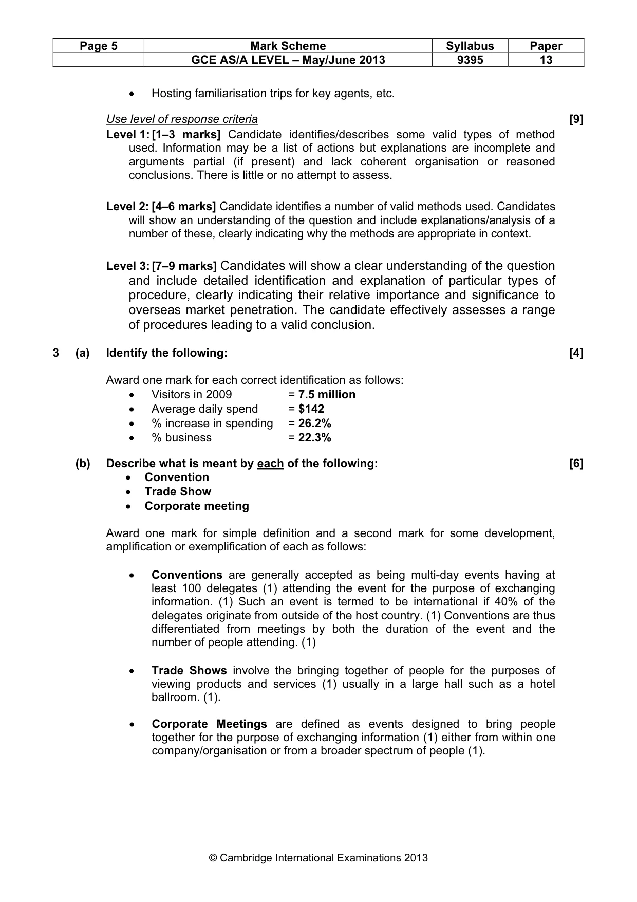 Mark scheme, page 5 of 8
