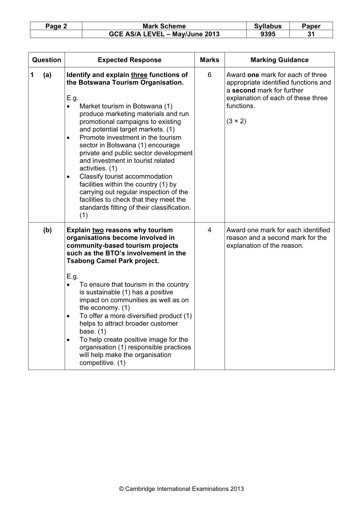 Mark scheme, page 2 of 10