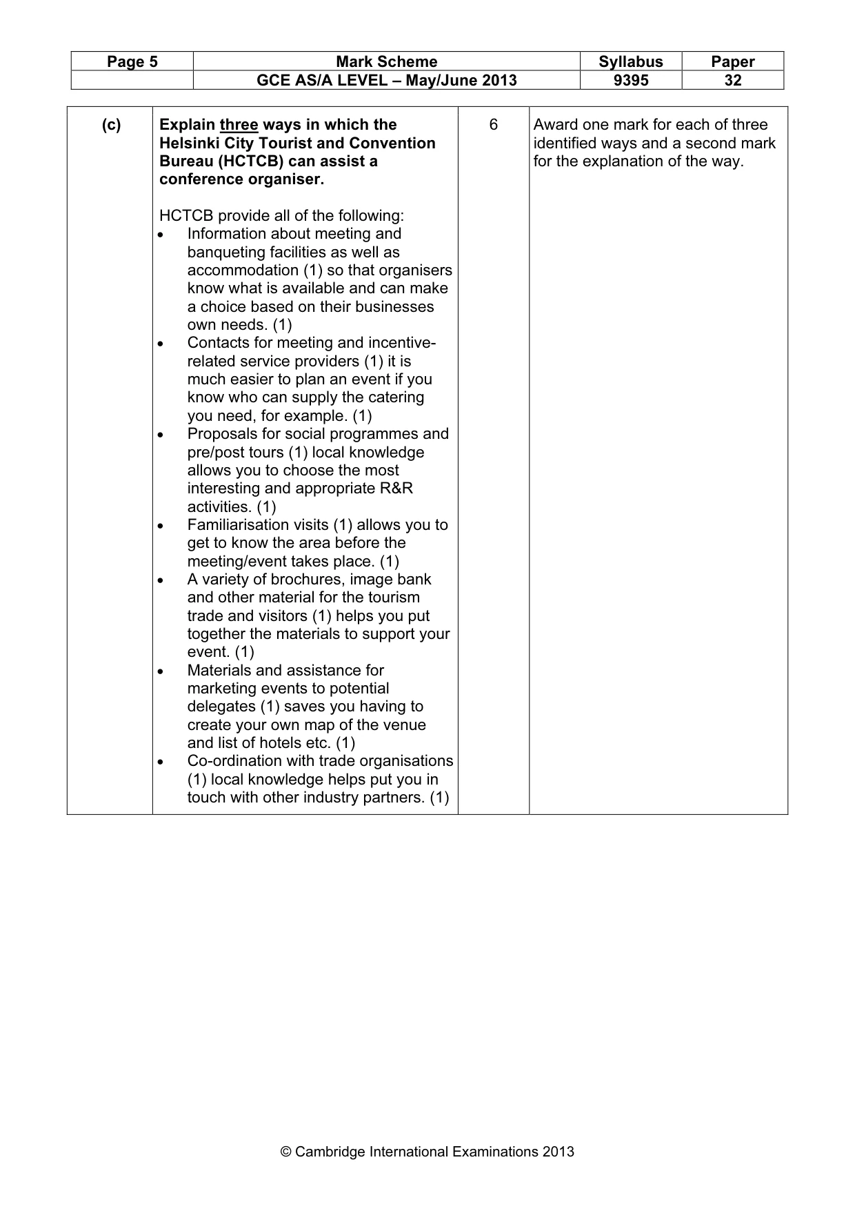 Mark scheme, page 5 of 10