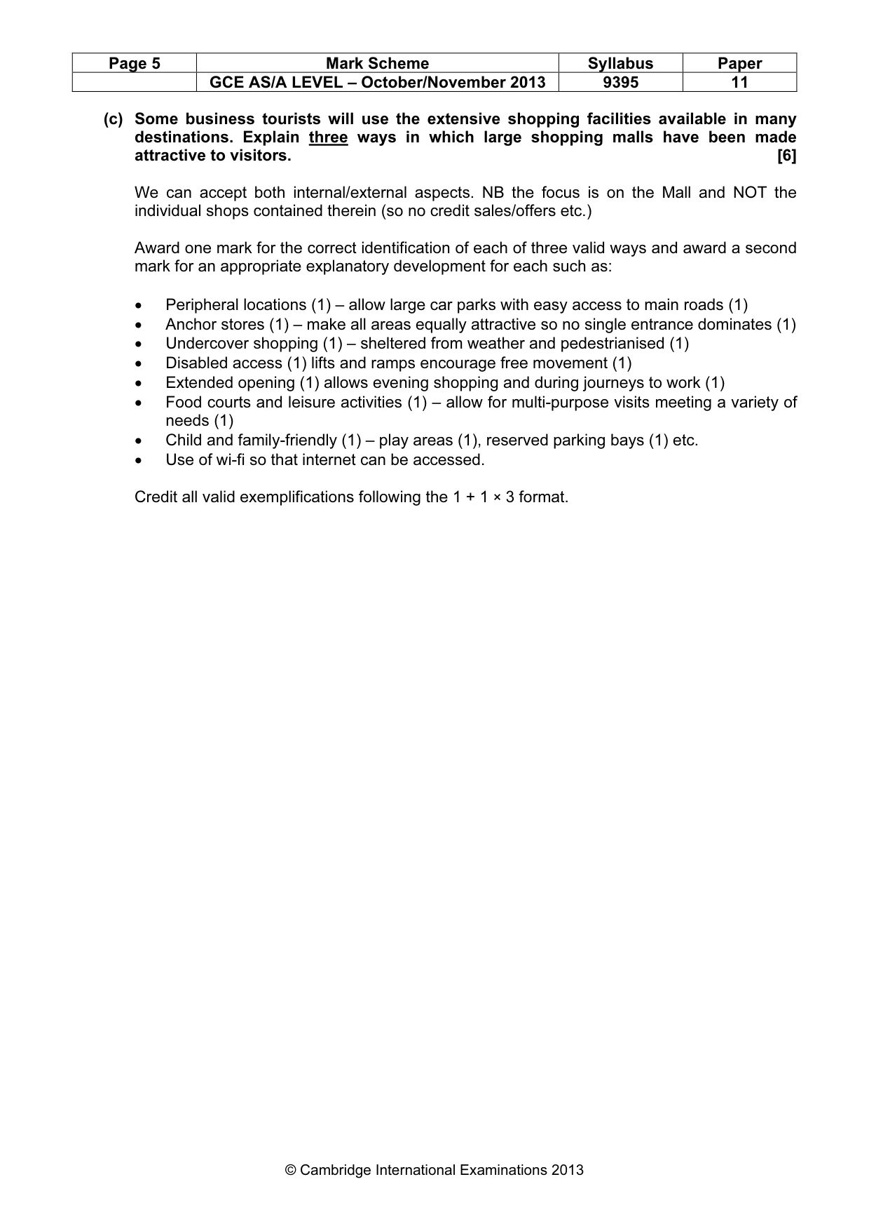 Mark scheme, page 5 of 10