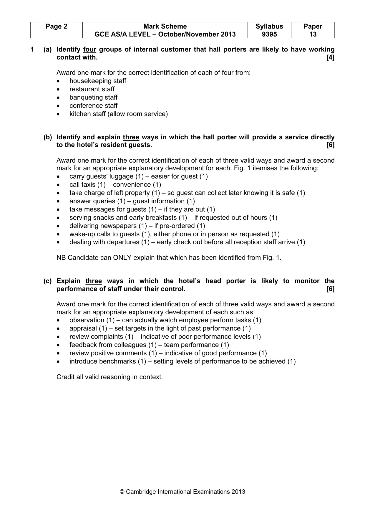 Mark scheme, page 2 of 9