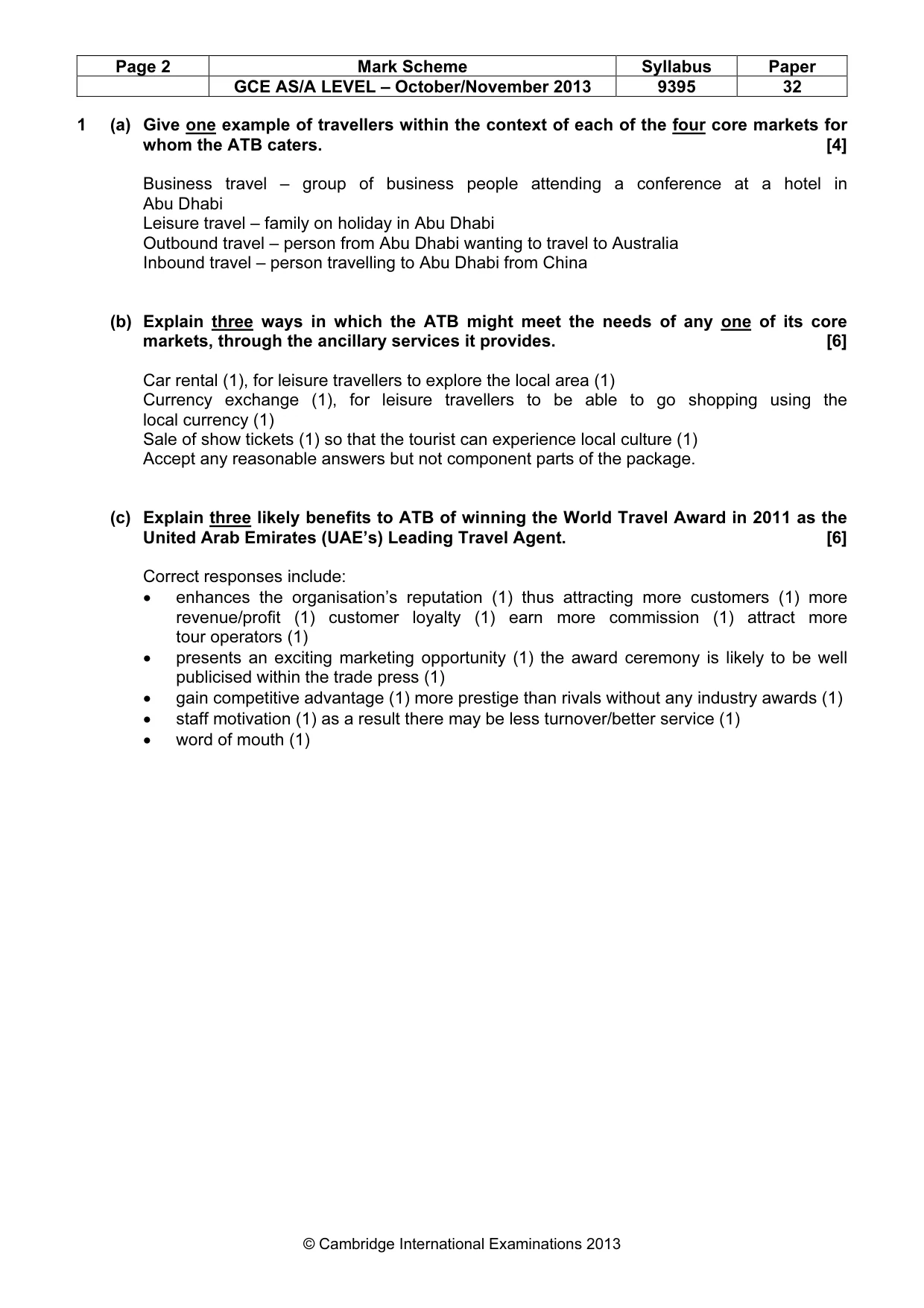 Mark scheme, page 2 of 6