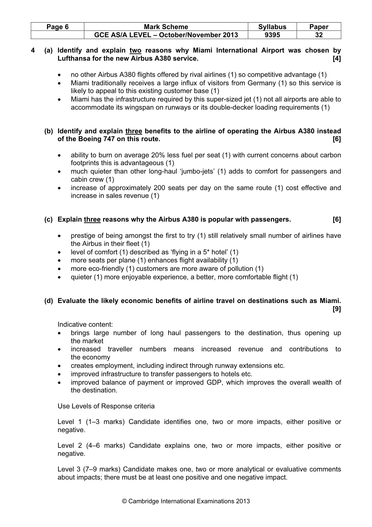 Mark scheme, page 6 of 6