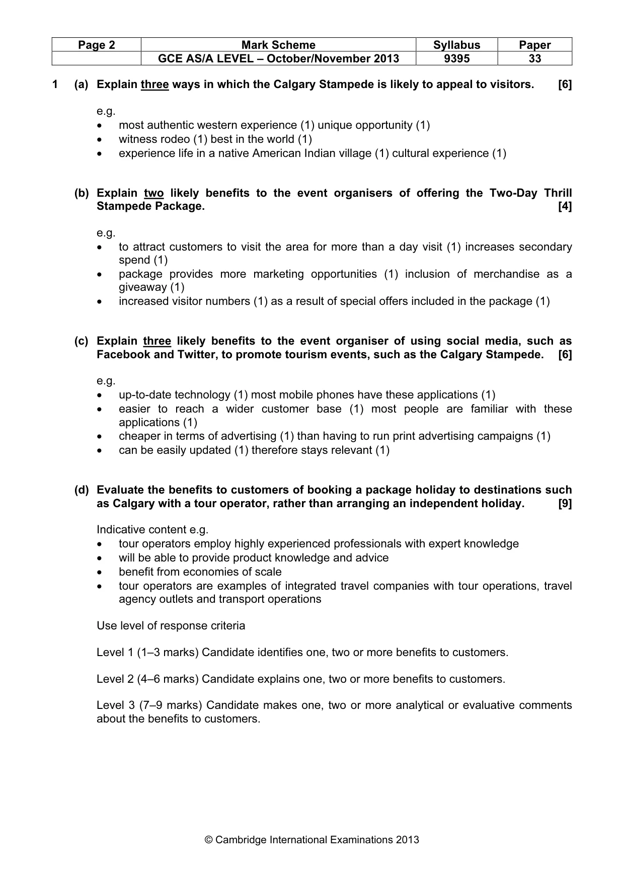 Mark scheme, page 2 of 6