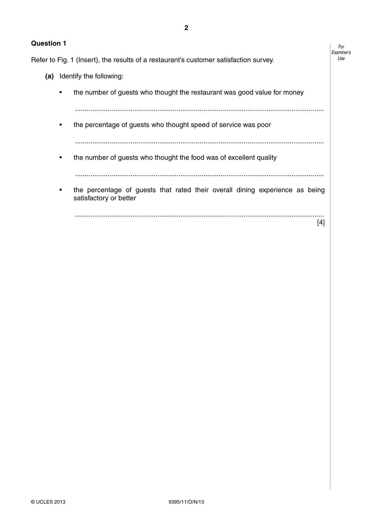 Cambridge A Level Travel and Tourism 9395 2013 Oct/Nov Paper 1 · Variant 1 question paper, page 2 of 16